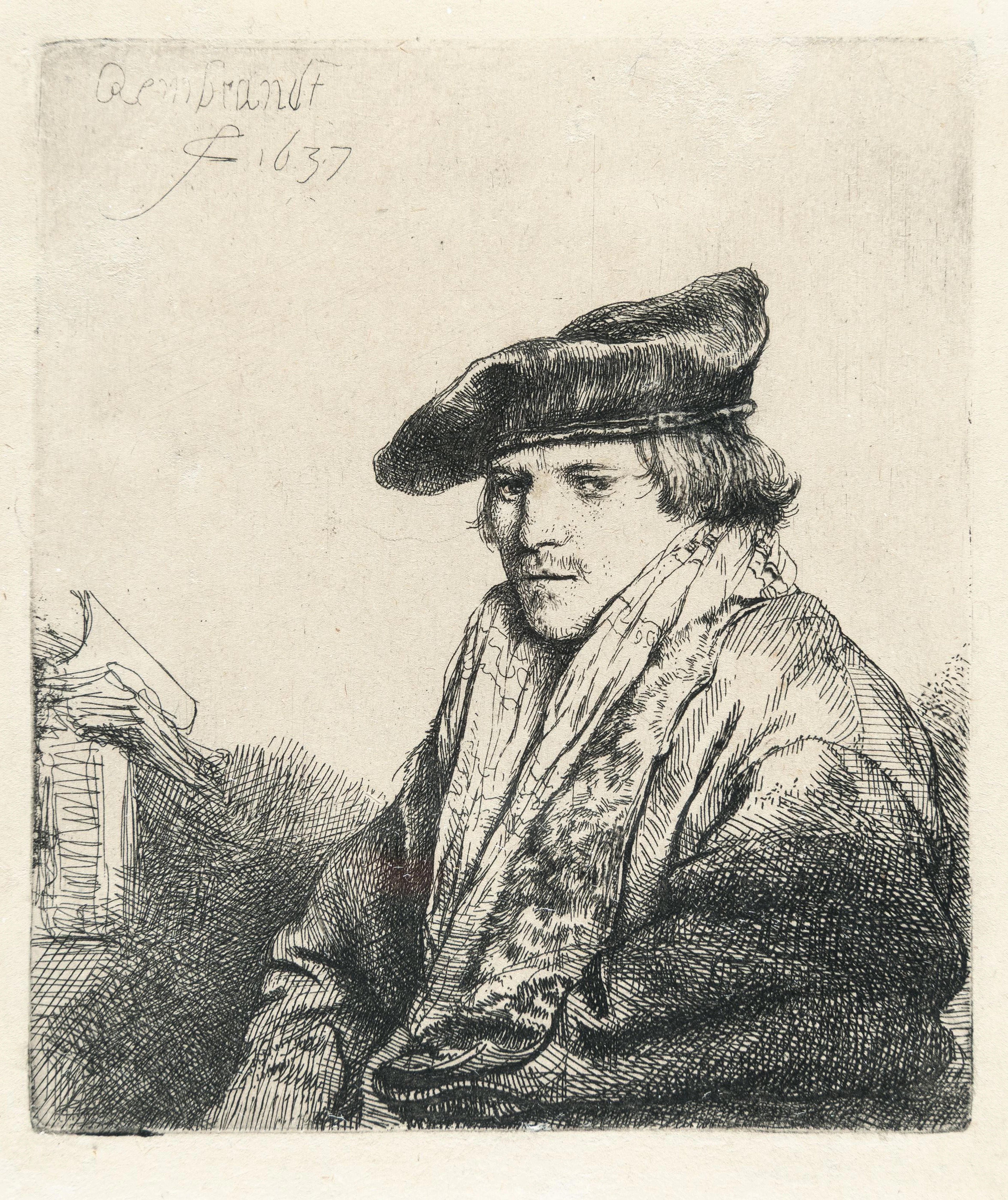 Young Man in a Velvet Cap (Petrus Sylvius?) Rembrandt Harmensz. van Rijn