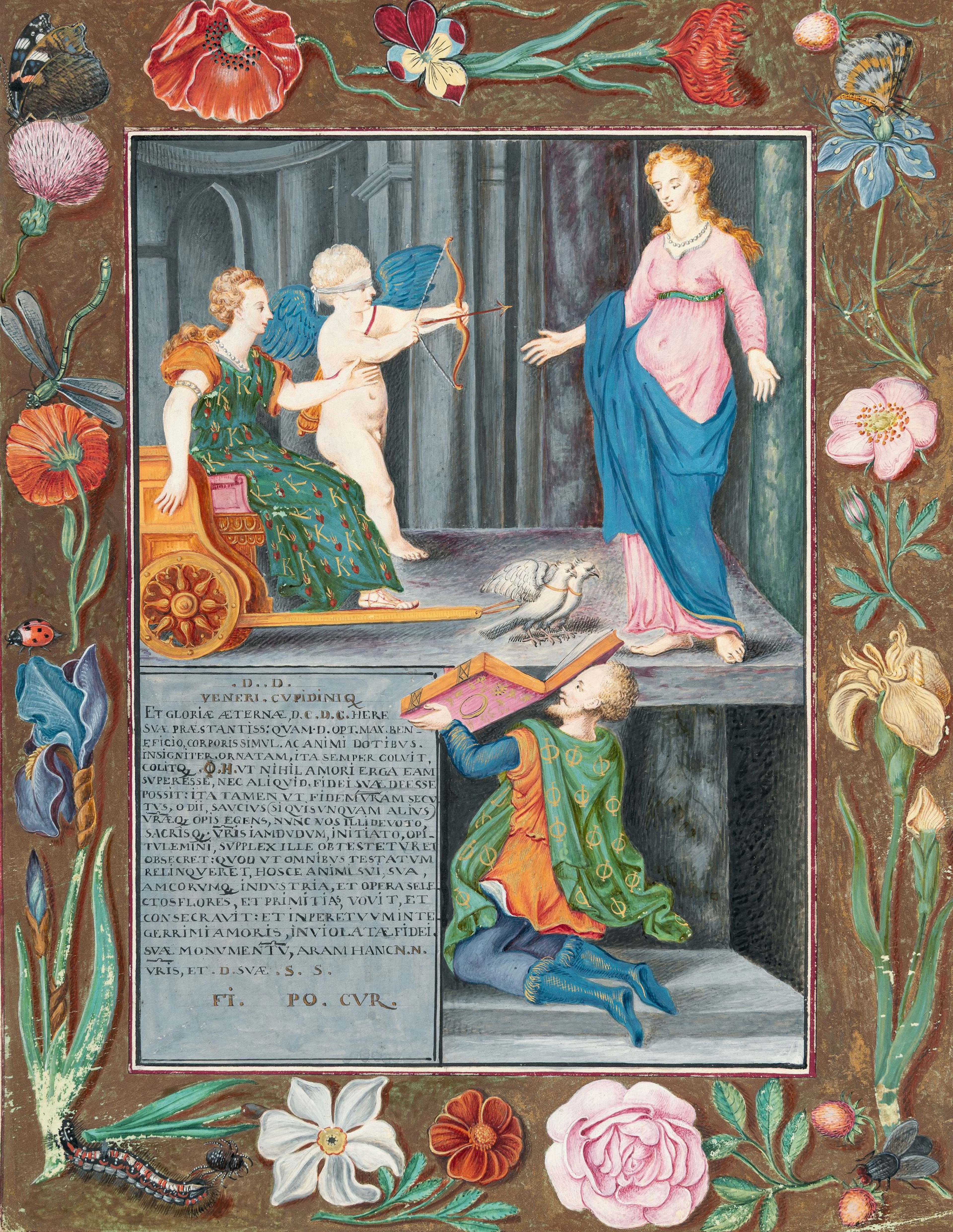 Venus and Cupid Buchmalerei