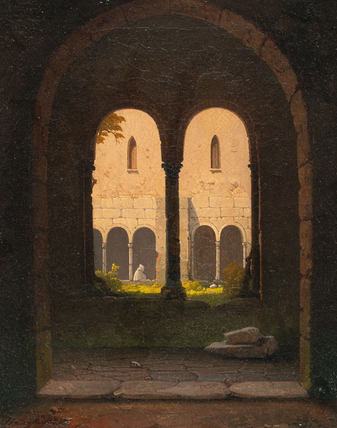 View through a cloister Gustav von Haugk