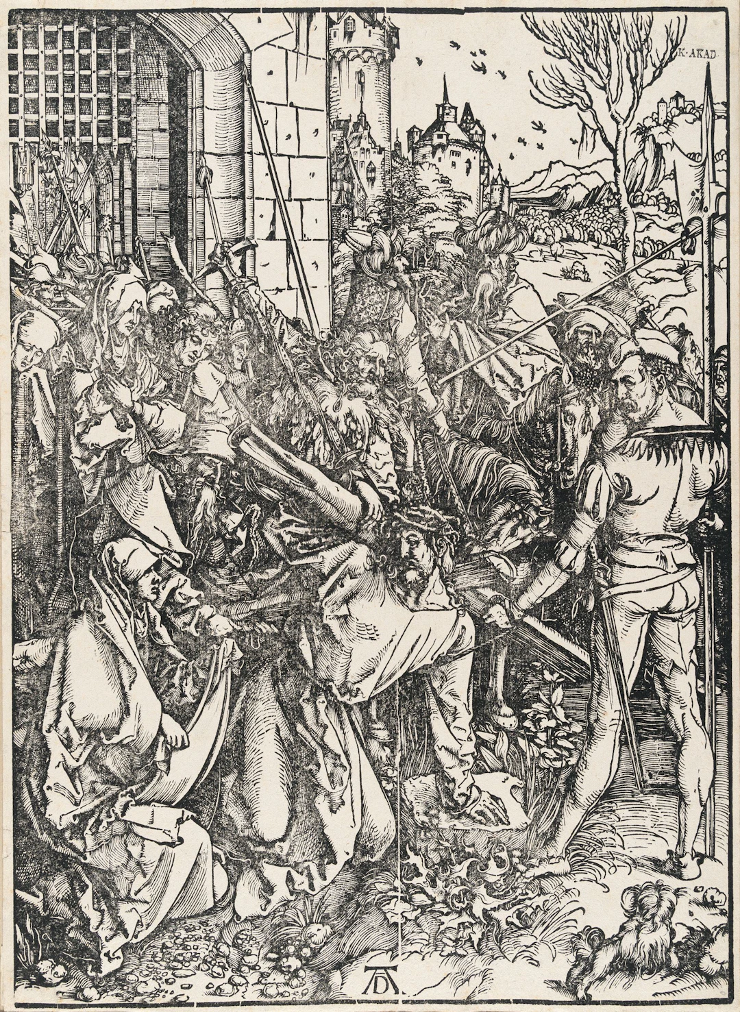Die Kreuztragung Christi, aus: Die Große Passion Albrecht Dürer