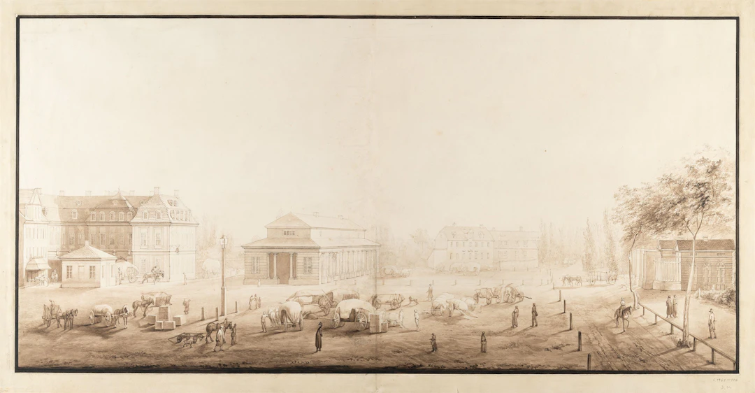 Large city view (Dresden or Warsaw?) Deutsch