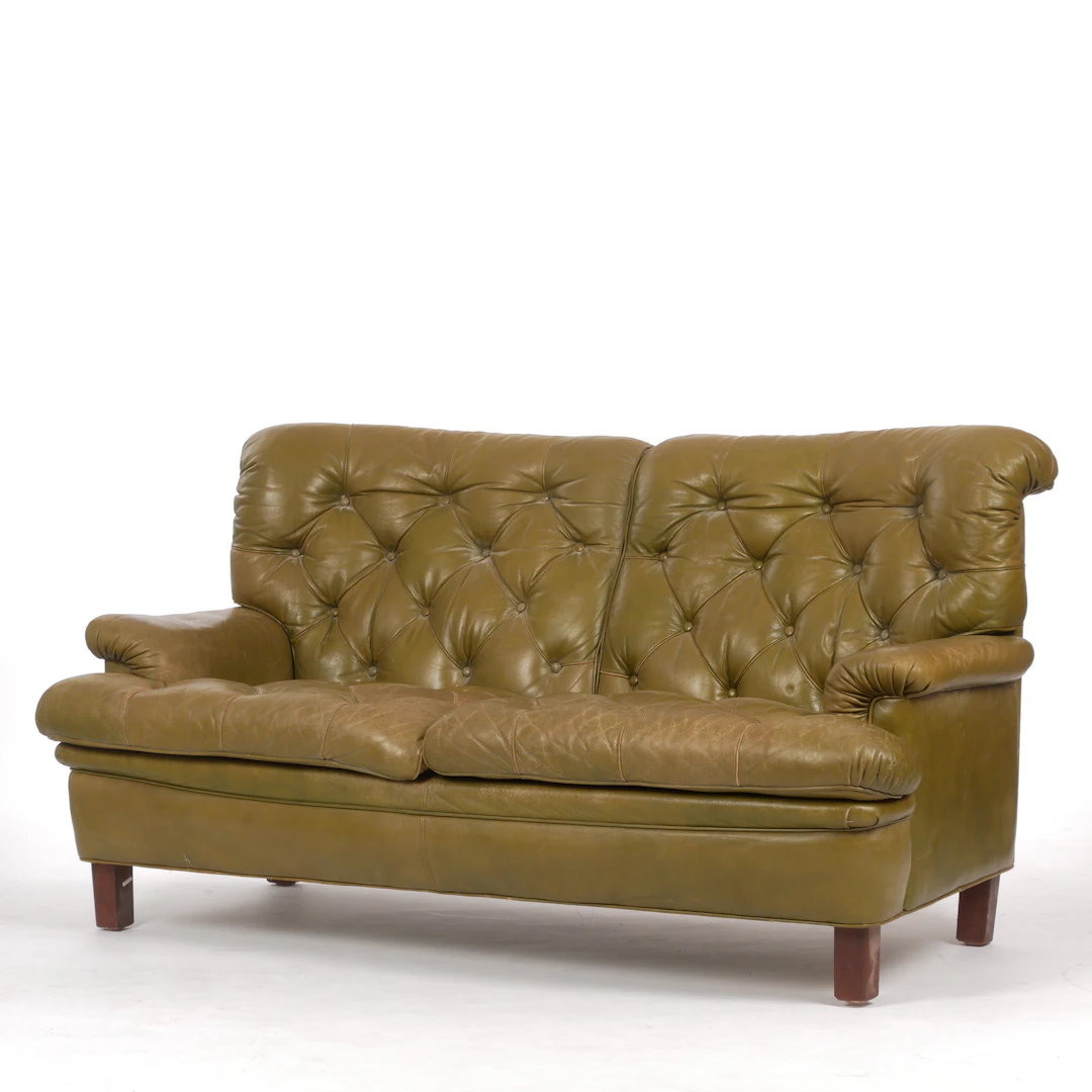 SOFFA, tvåsits, "Jupiter", läder, Norell möbler, 1970-tal.