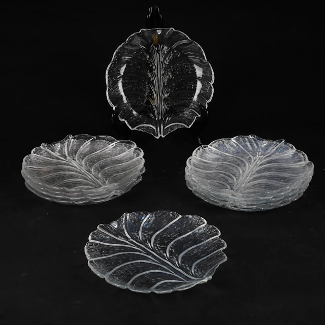 LARS HELLSTEN. Tallrikar, 11 st, "Eden", glas, Orrefors.