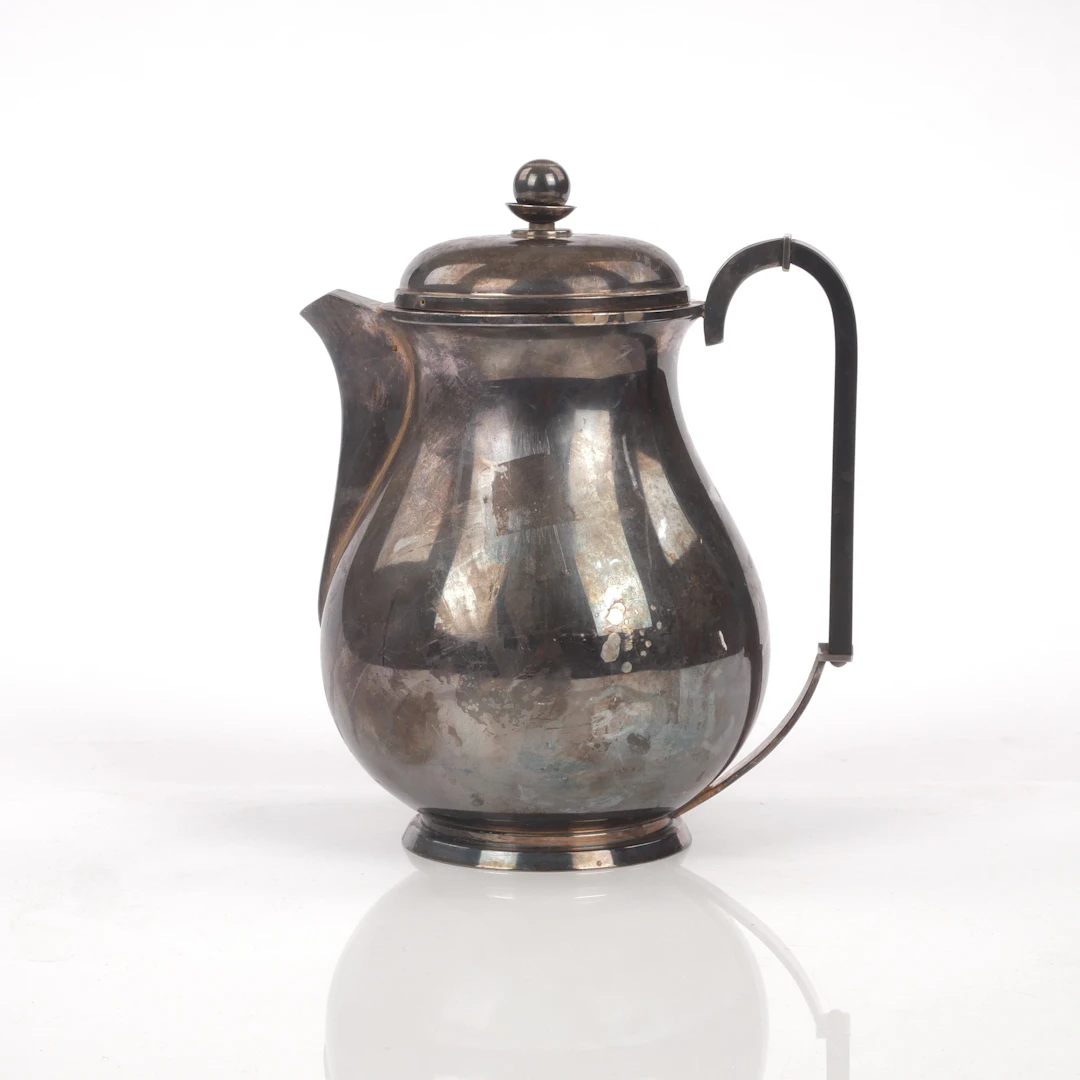 KAFFEKANNA, nysilver, Danmark, 1900-talets första hälft.