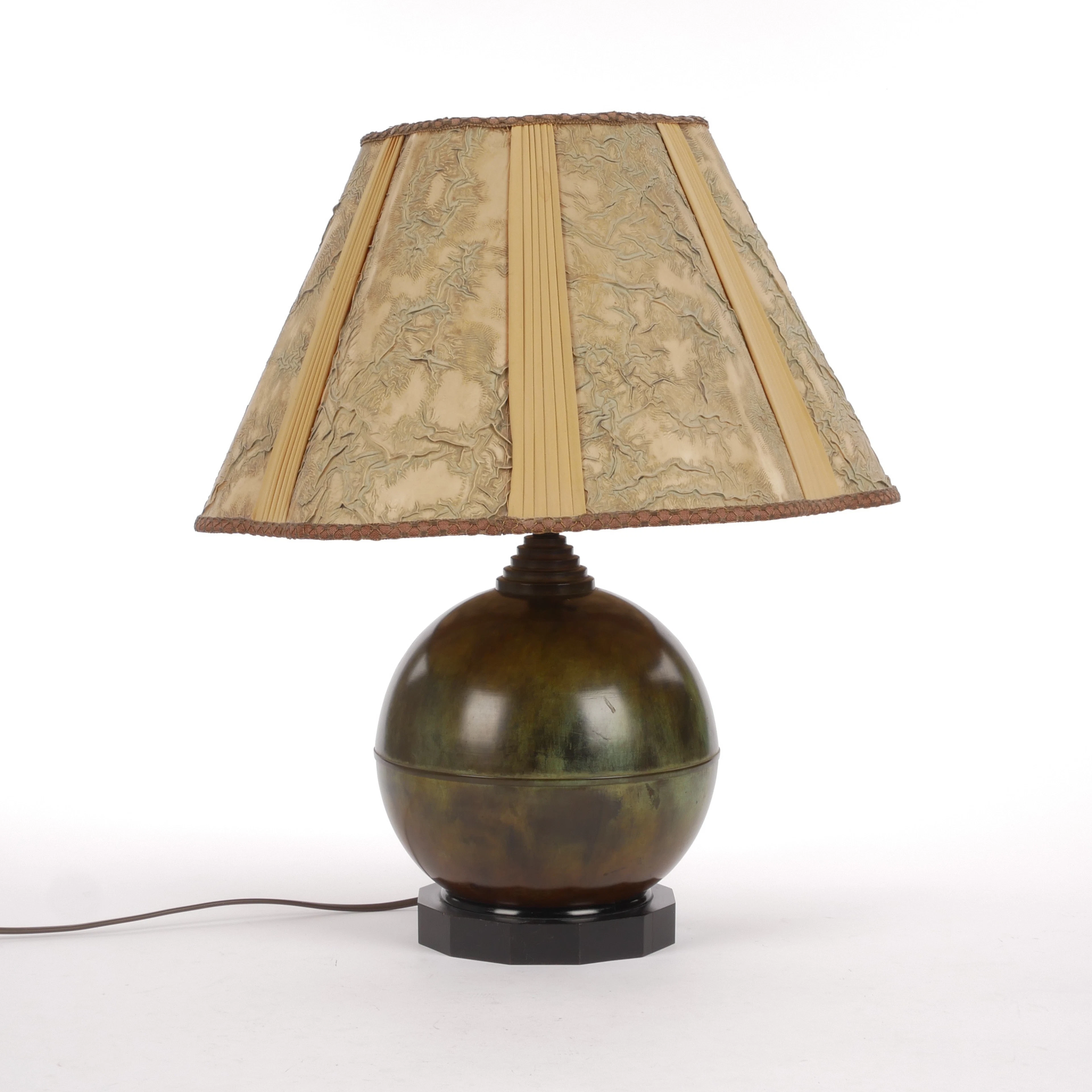BORDSLAMPA, bronspatinerad, Art Deco, 1932.