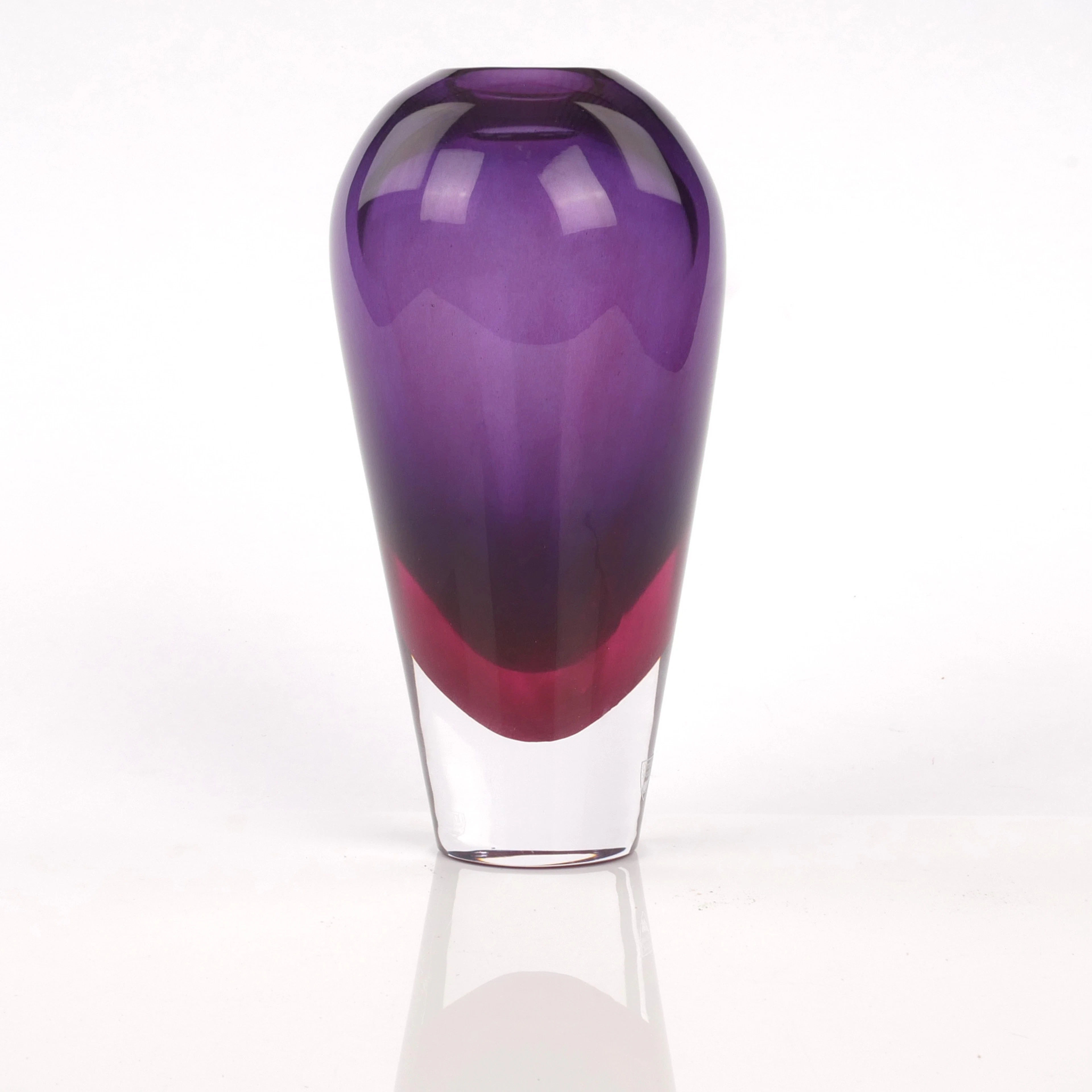 ERIKA LAGERBIELKE. Vas, underfångsglas, "Haze", Kosta Boda, signerad.