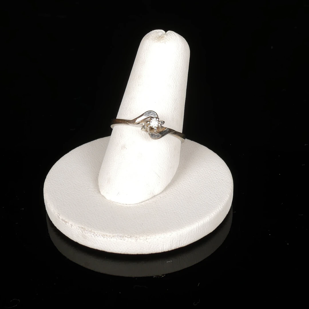 DIAMANTRING, 14K vitguld.