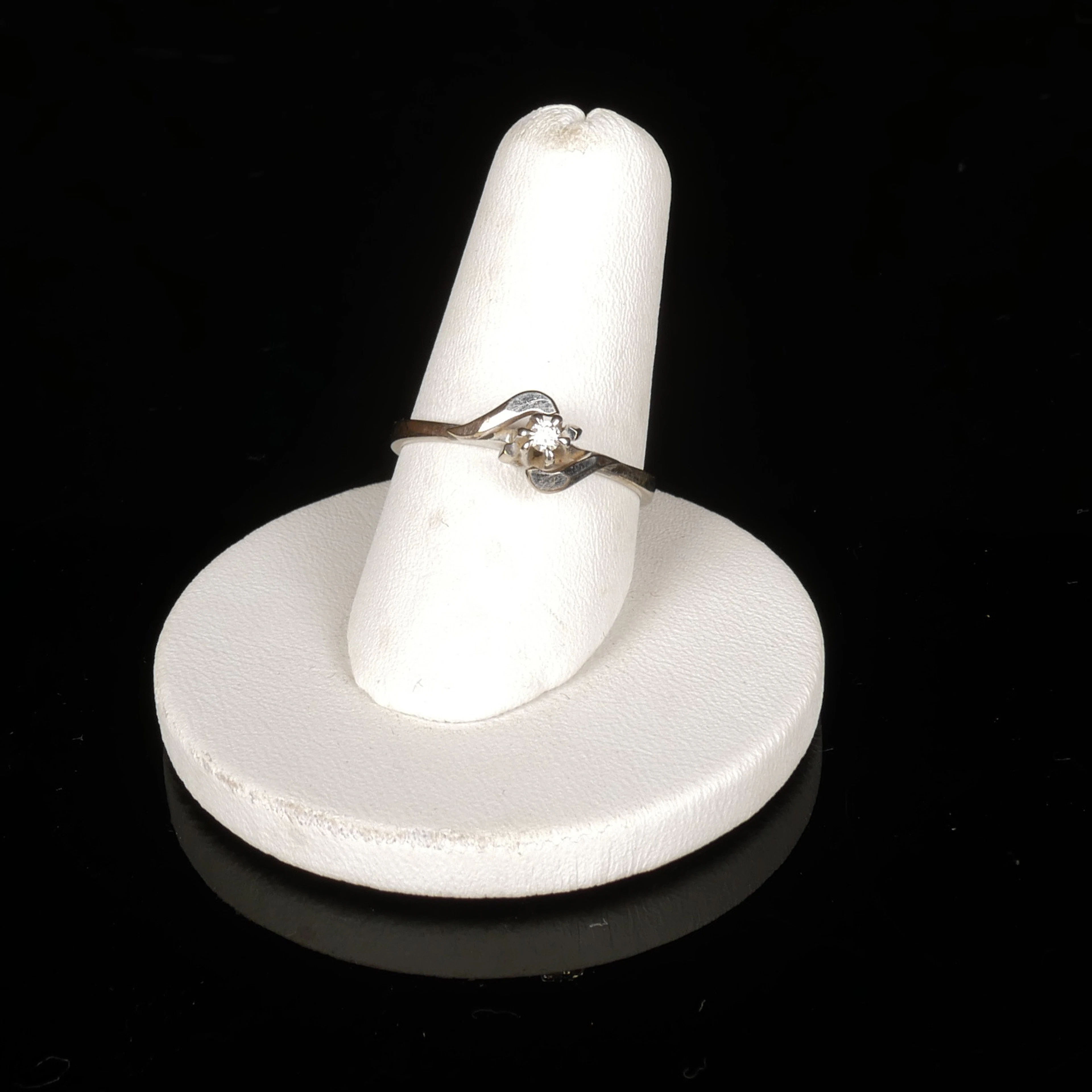 DIAMANTRING, 14K vitguld.