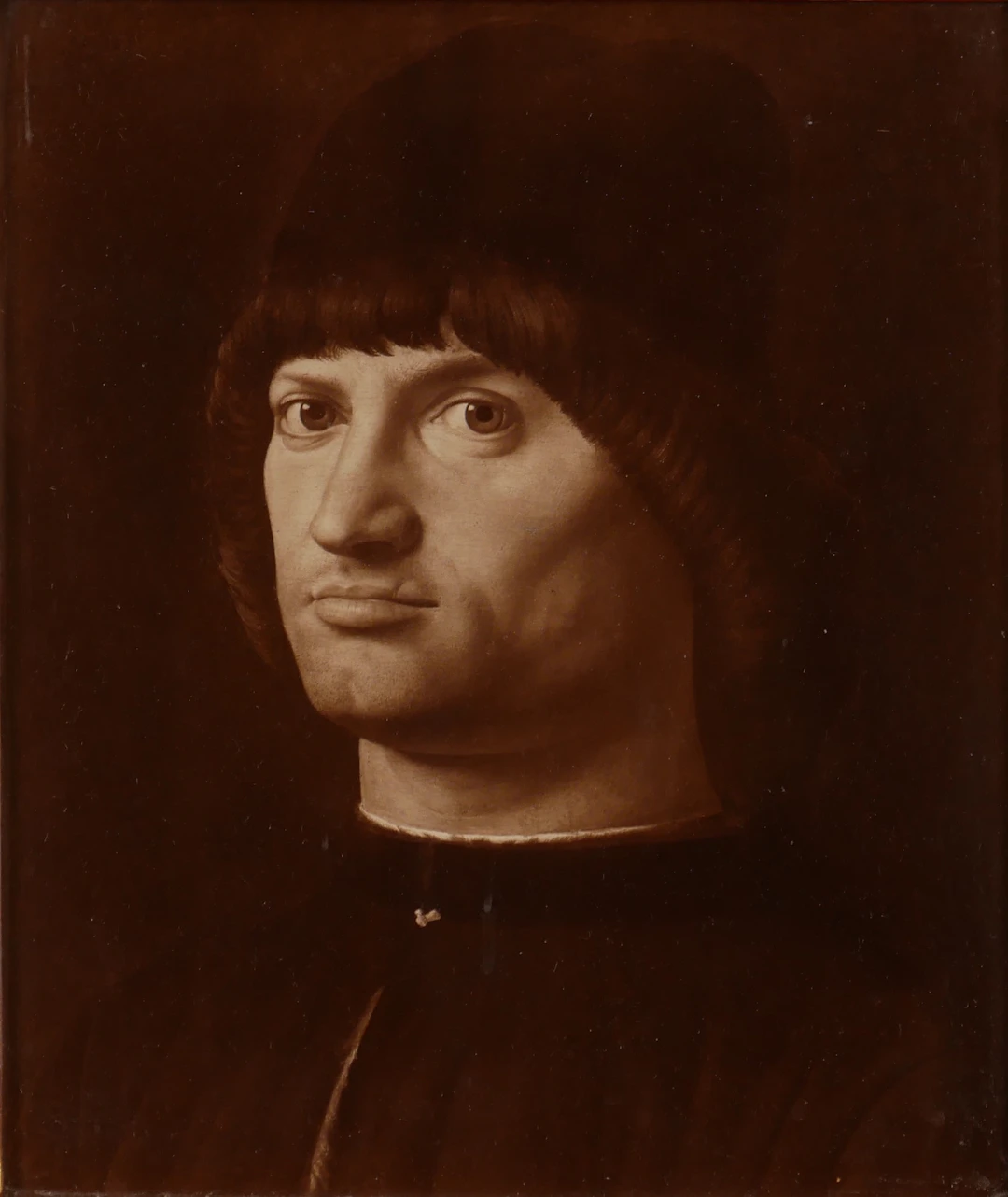 ANTONELLO DA MESSINA. EFTER. Porträtt "Il Condottiero", reproduktion