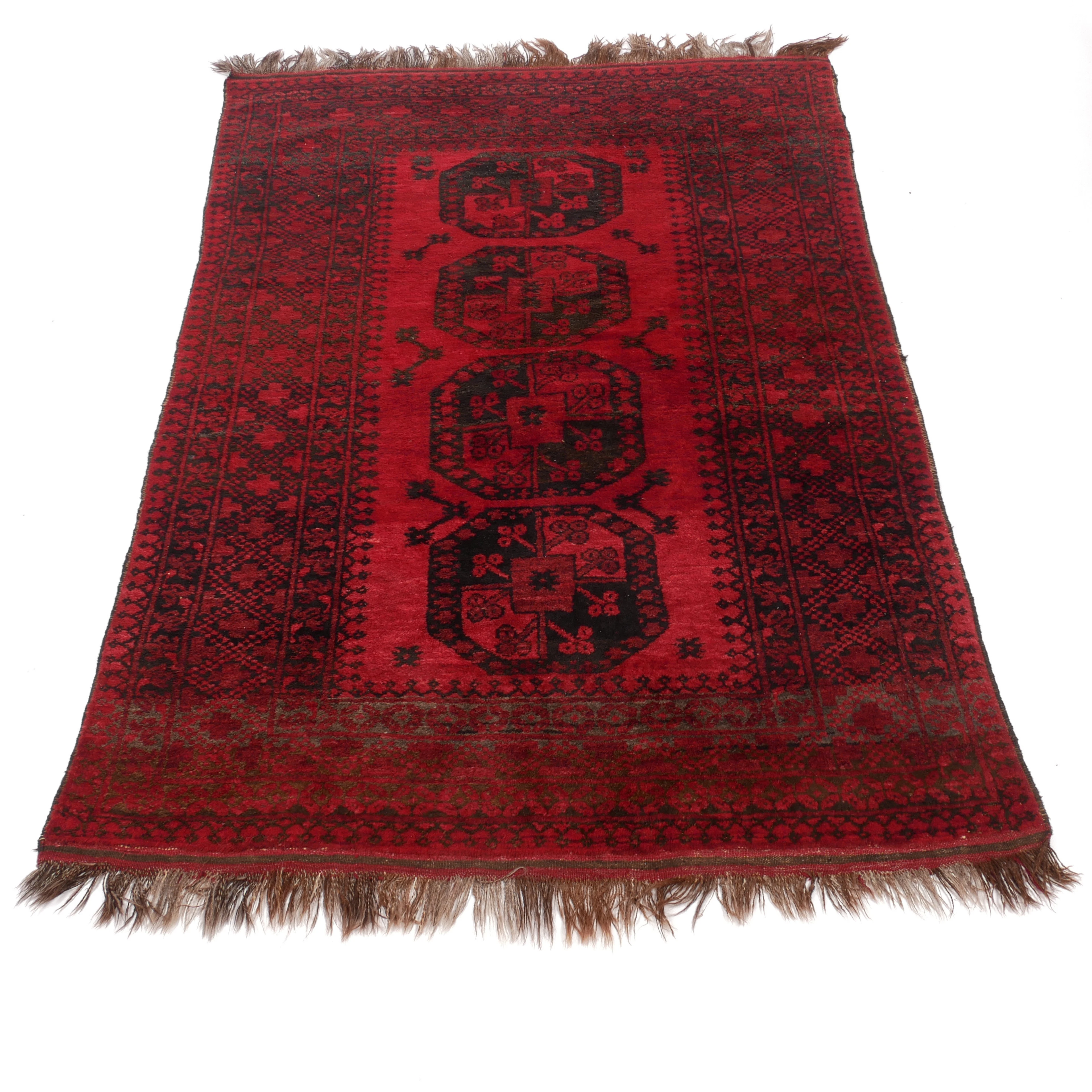 MATTA, Afghan, handknuten, 136x216 cm.