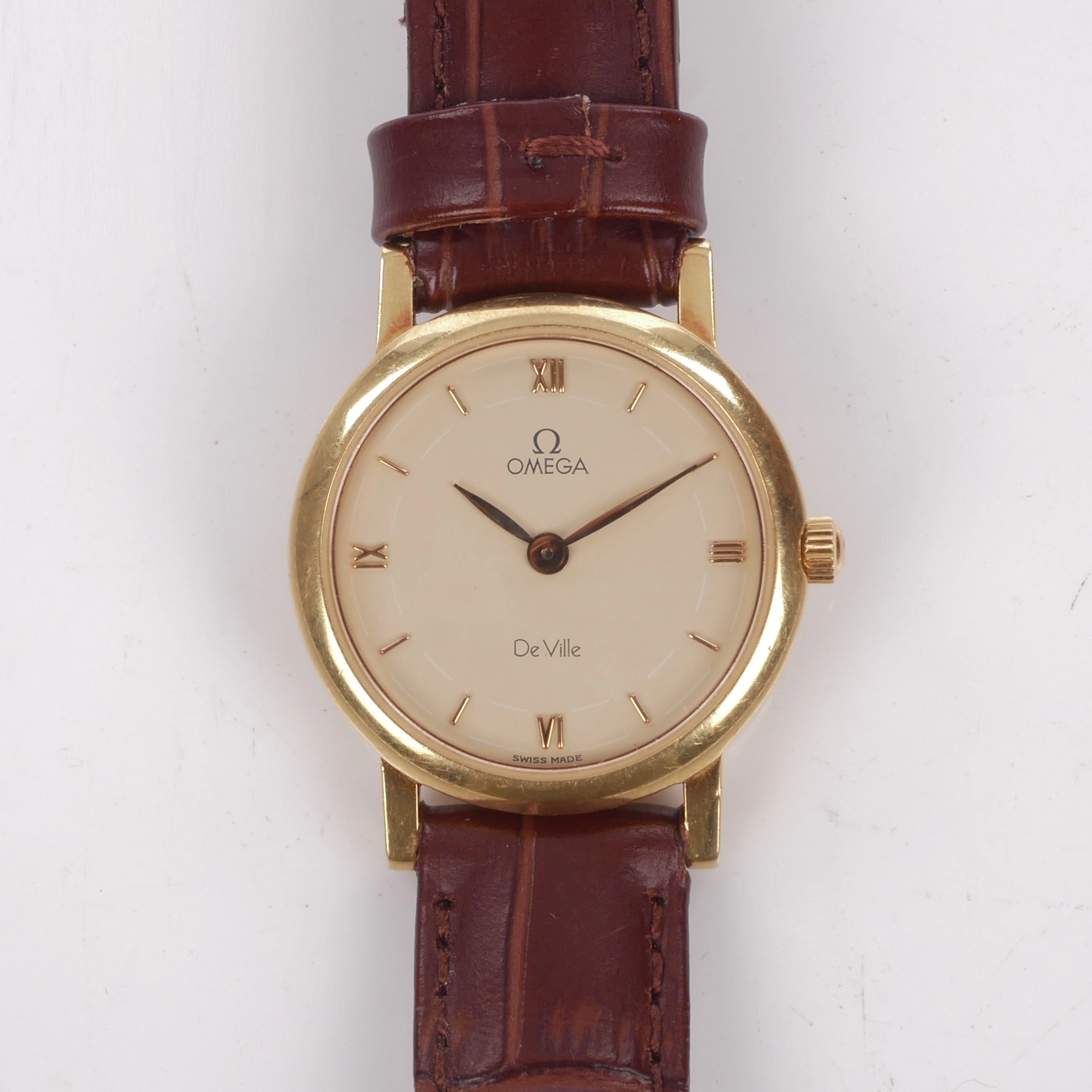 OMEGA. Damarmbandsur, "De ville", 18K guld, 1990-tal.