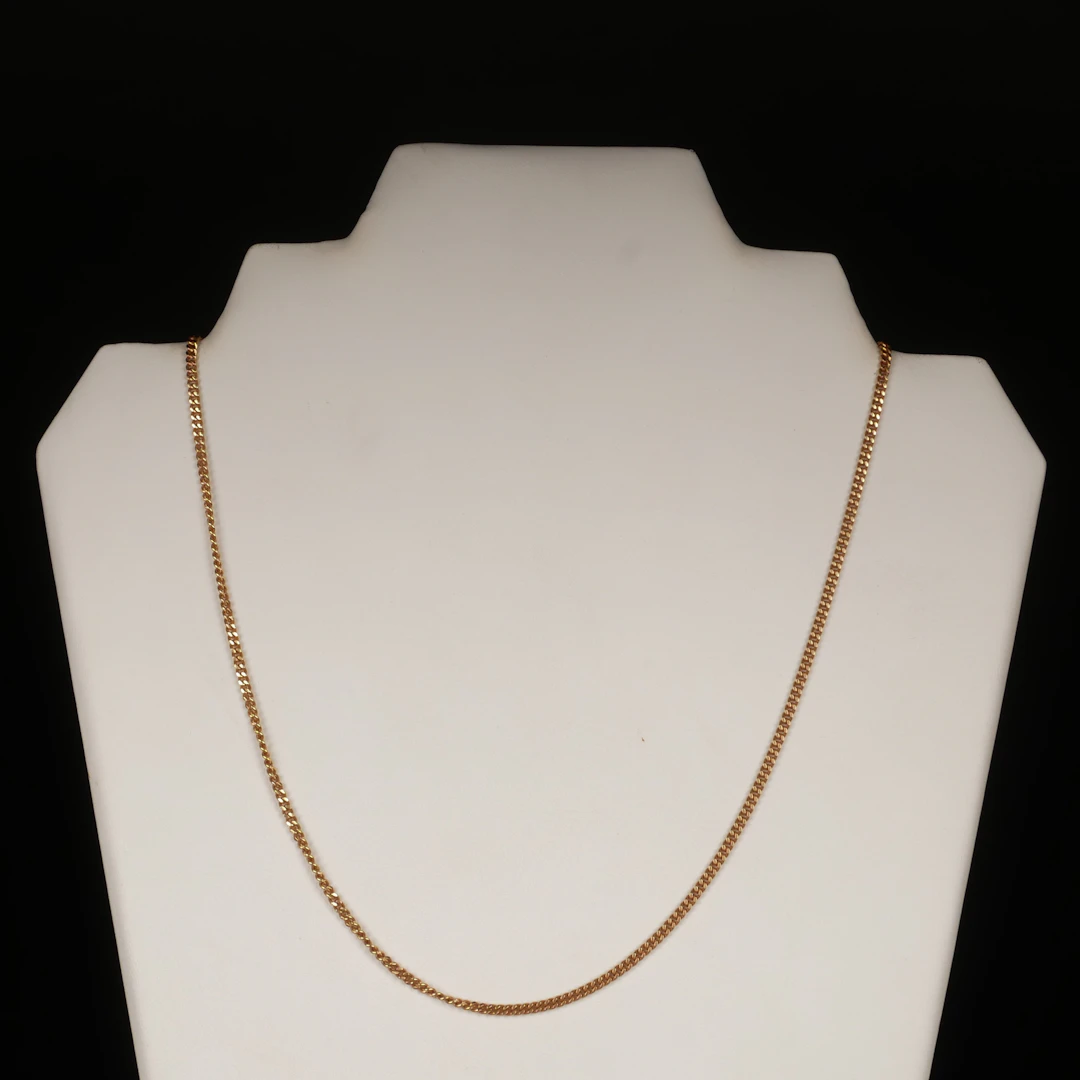 HALSKEDJA, pansarlänk, 18K guld.