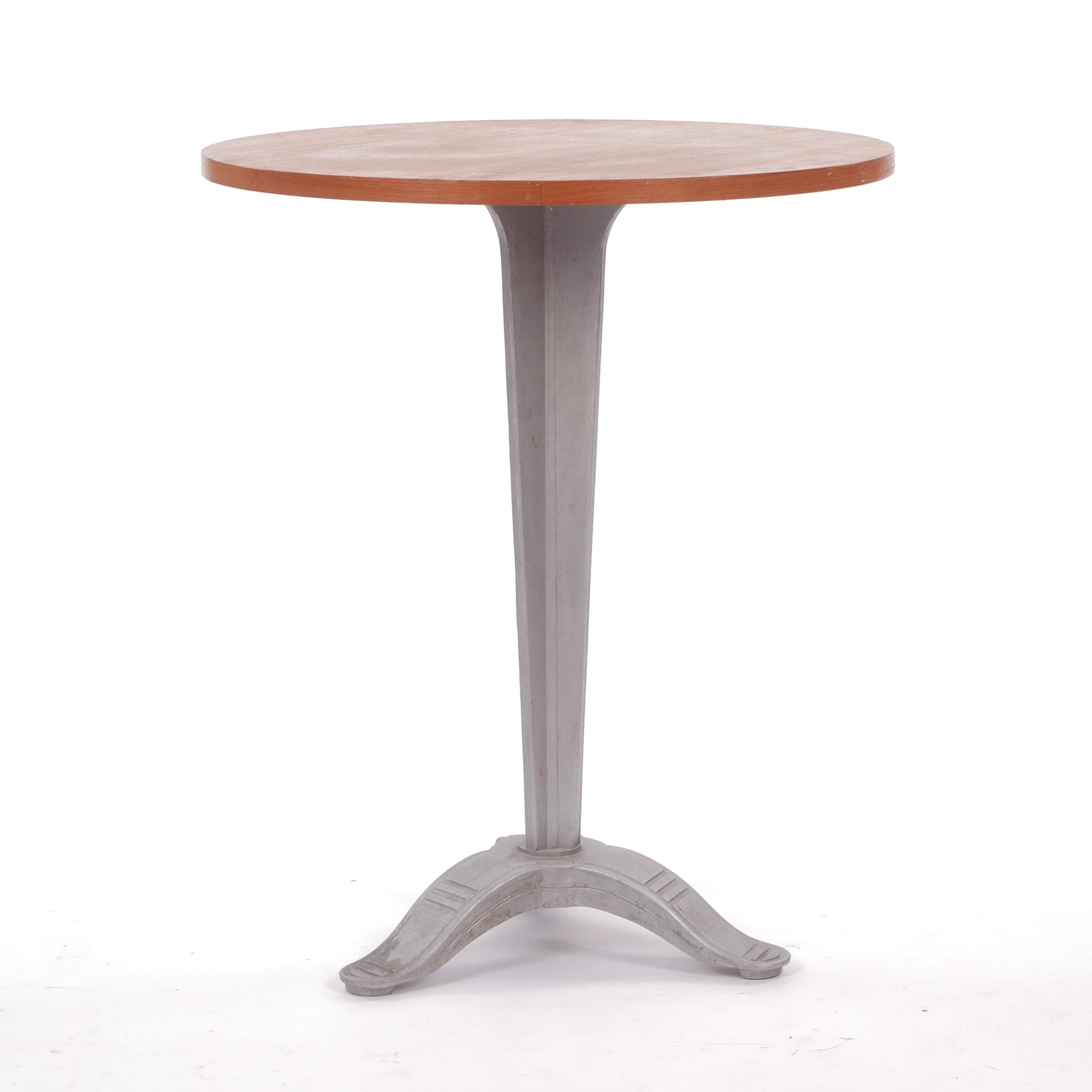 BJÖRN ALGE. Cafébord, "Calais", Byarums Bruk, aluminium och teak.