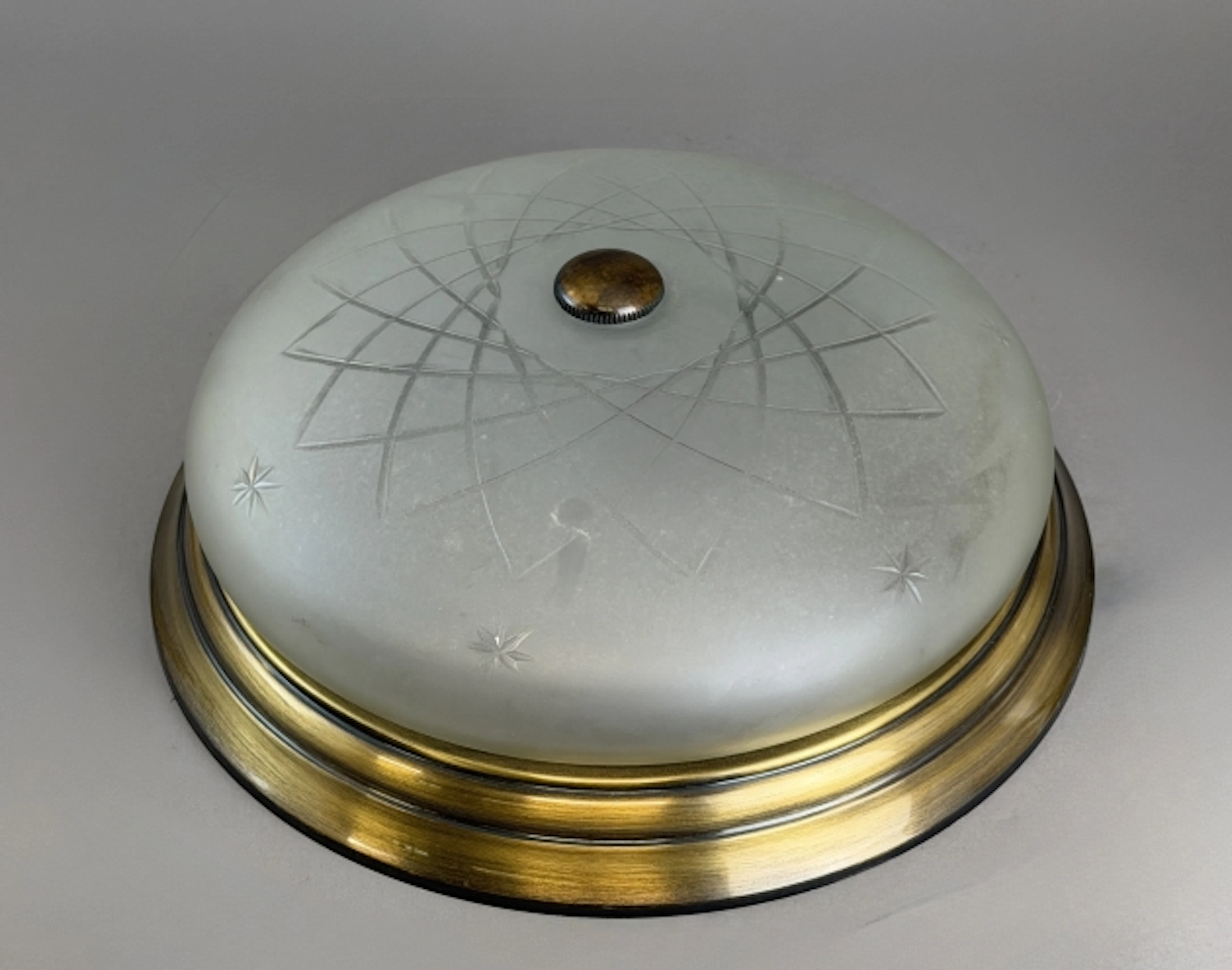 TAKPLAFOND, frostat glas & metallbas