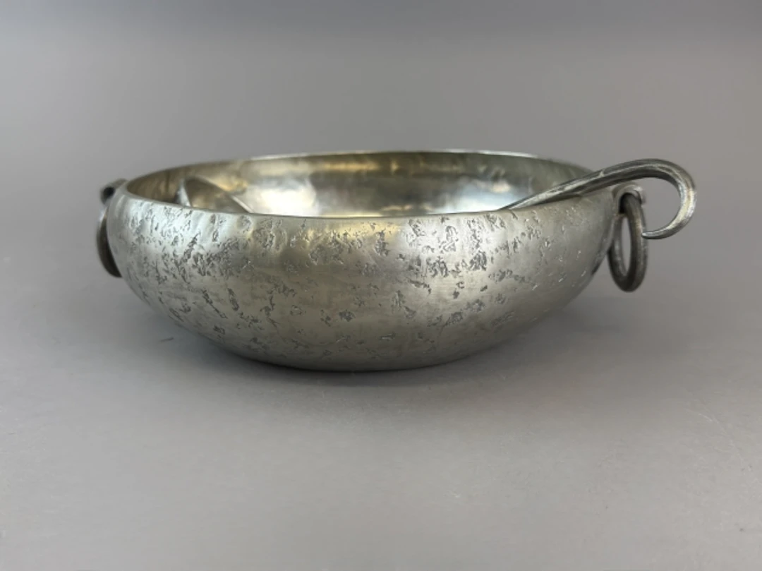 SKURDAL PEWTER, tennskål och slev, 70-tal