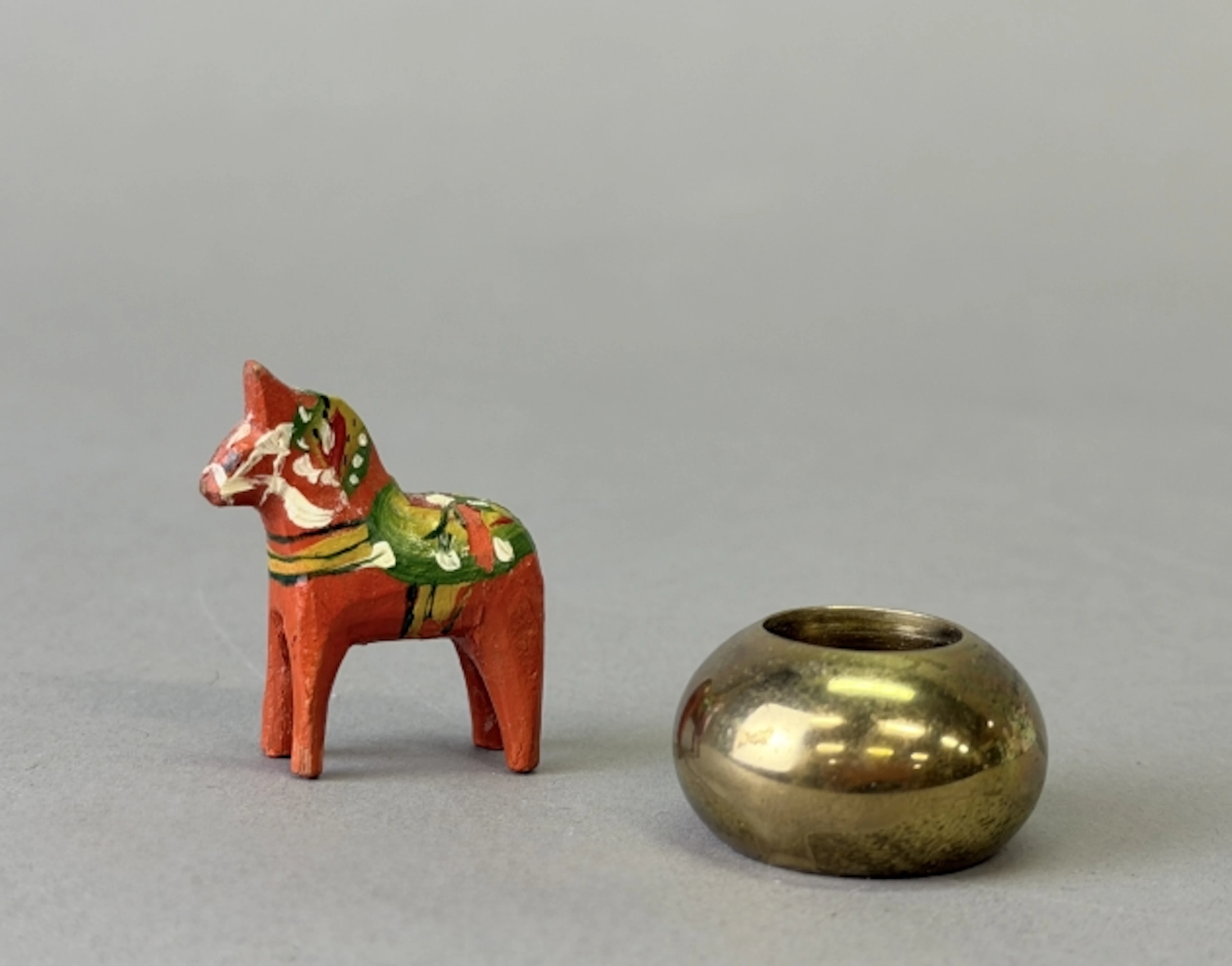 DALAHÄST, miniatyr + ljusstake, K.E.E, Mora