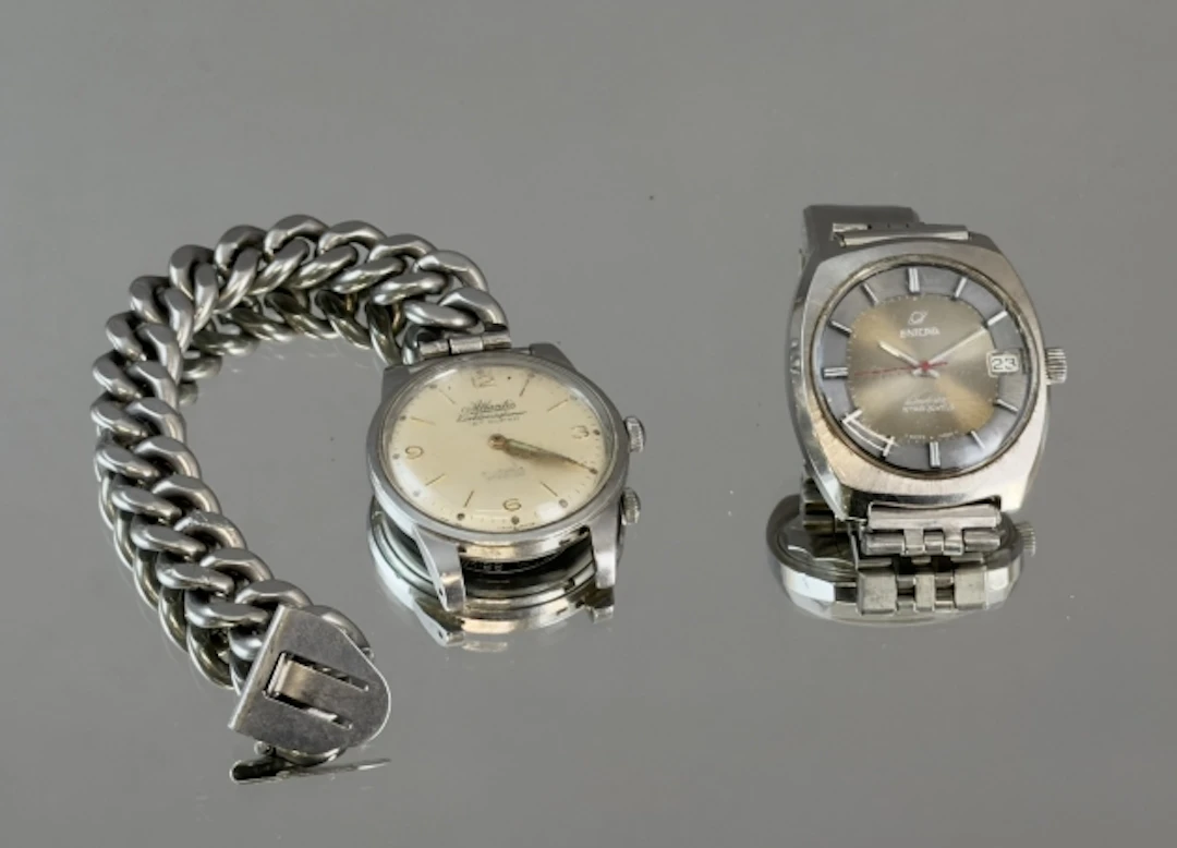 ARMBANDSUR, 2 st, ENICAR Automatic och Atlantis
