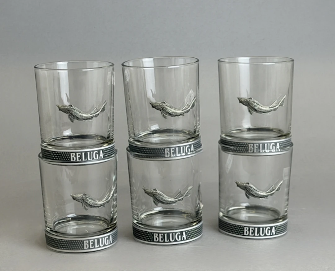 VODKAGLAS, BELUGA, 6 st