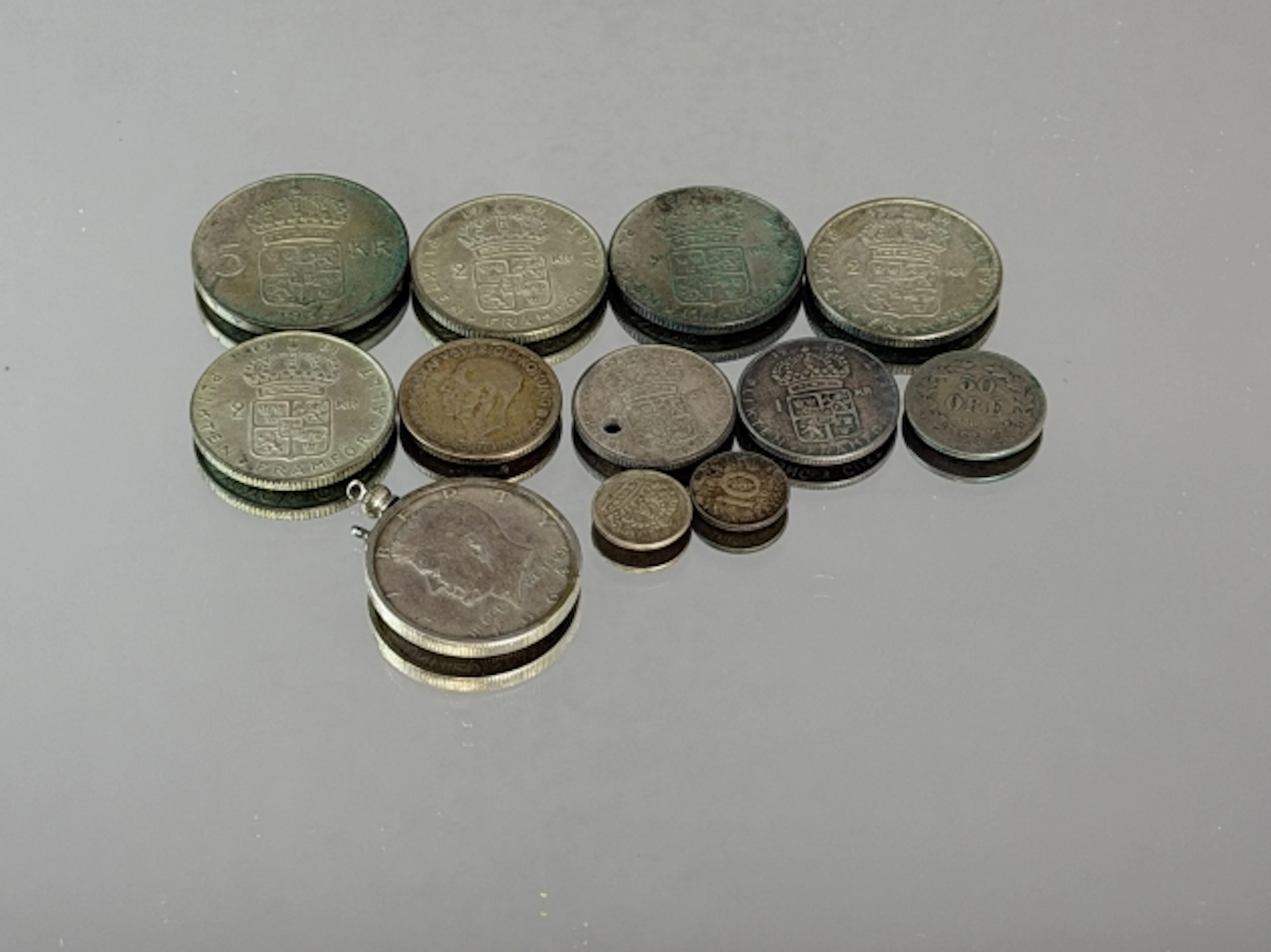 DIVERSE SILVERMYNT, 118,3 gram