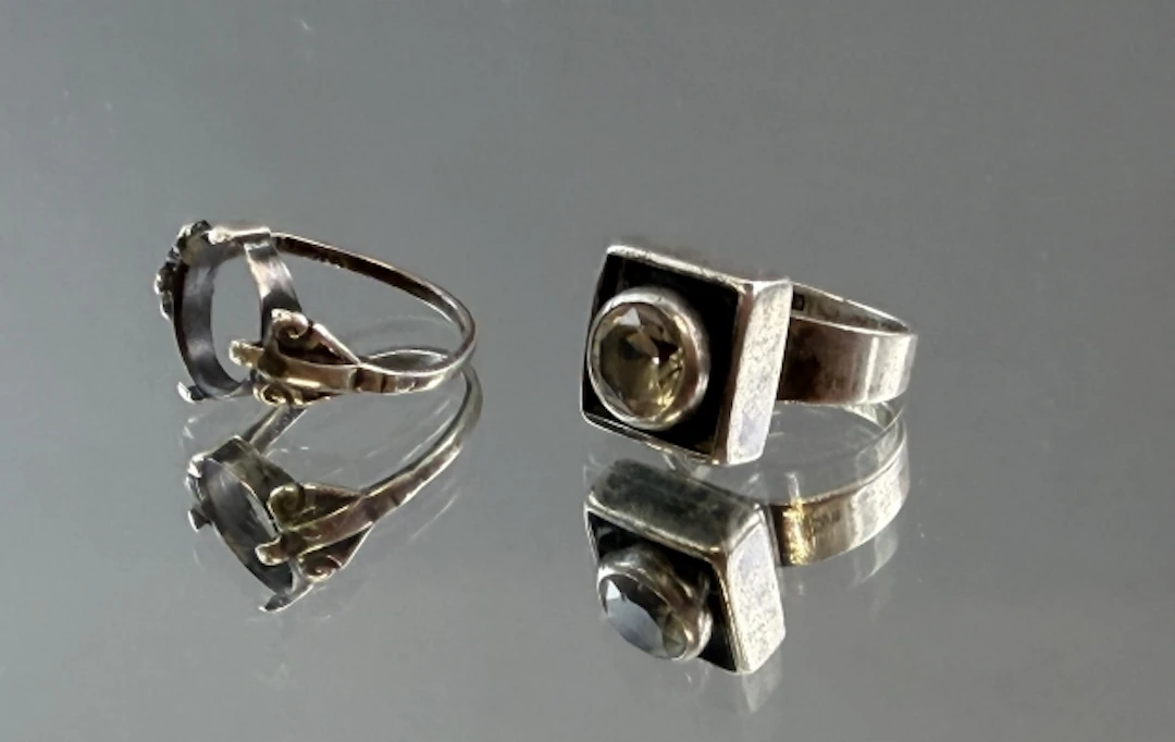 SILVERRINGAR, 2 st, bl.a Alton