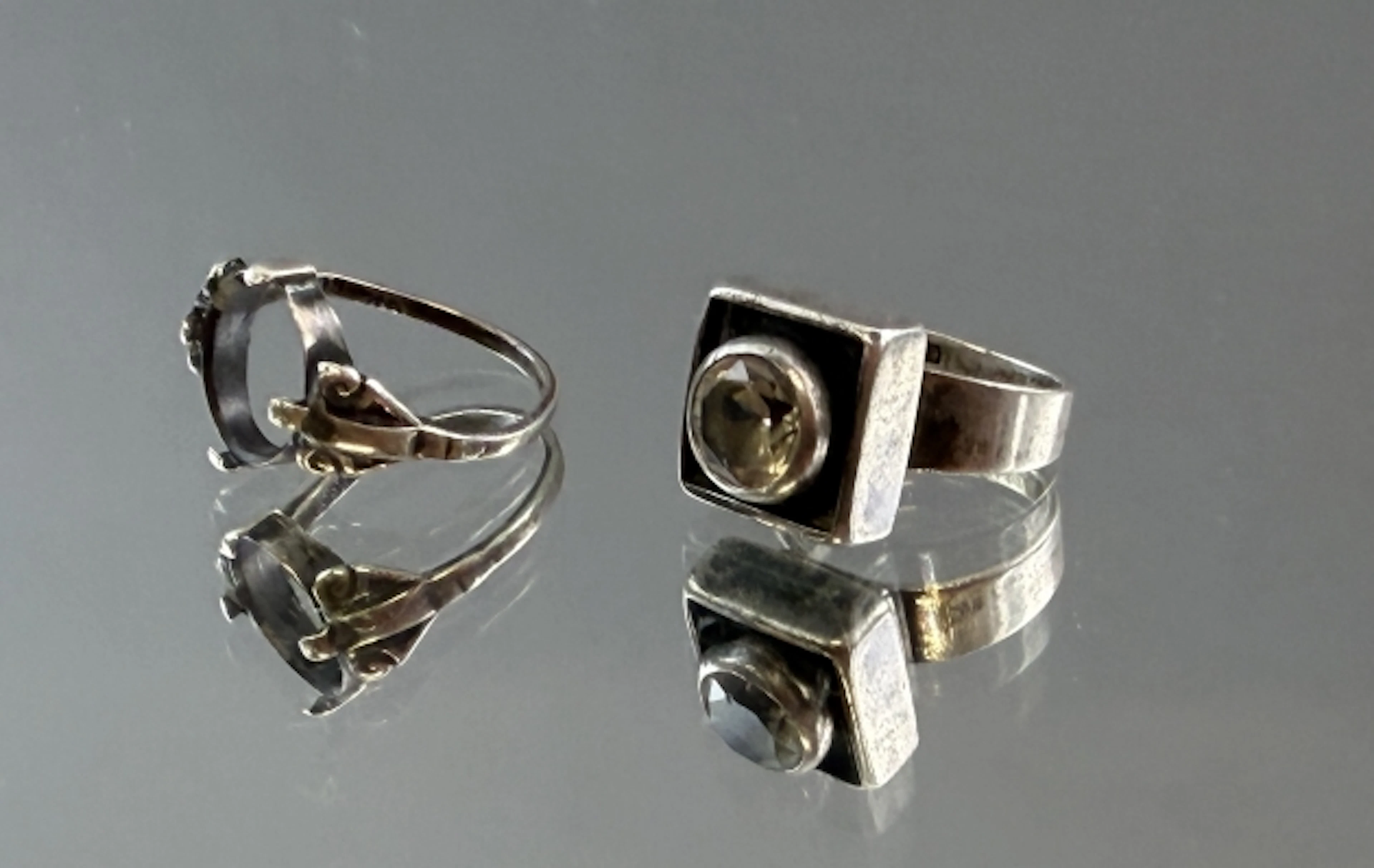 SILVERRINGAR, 2 st, bl.a Alton