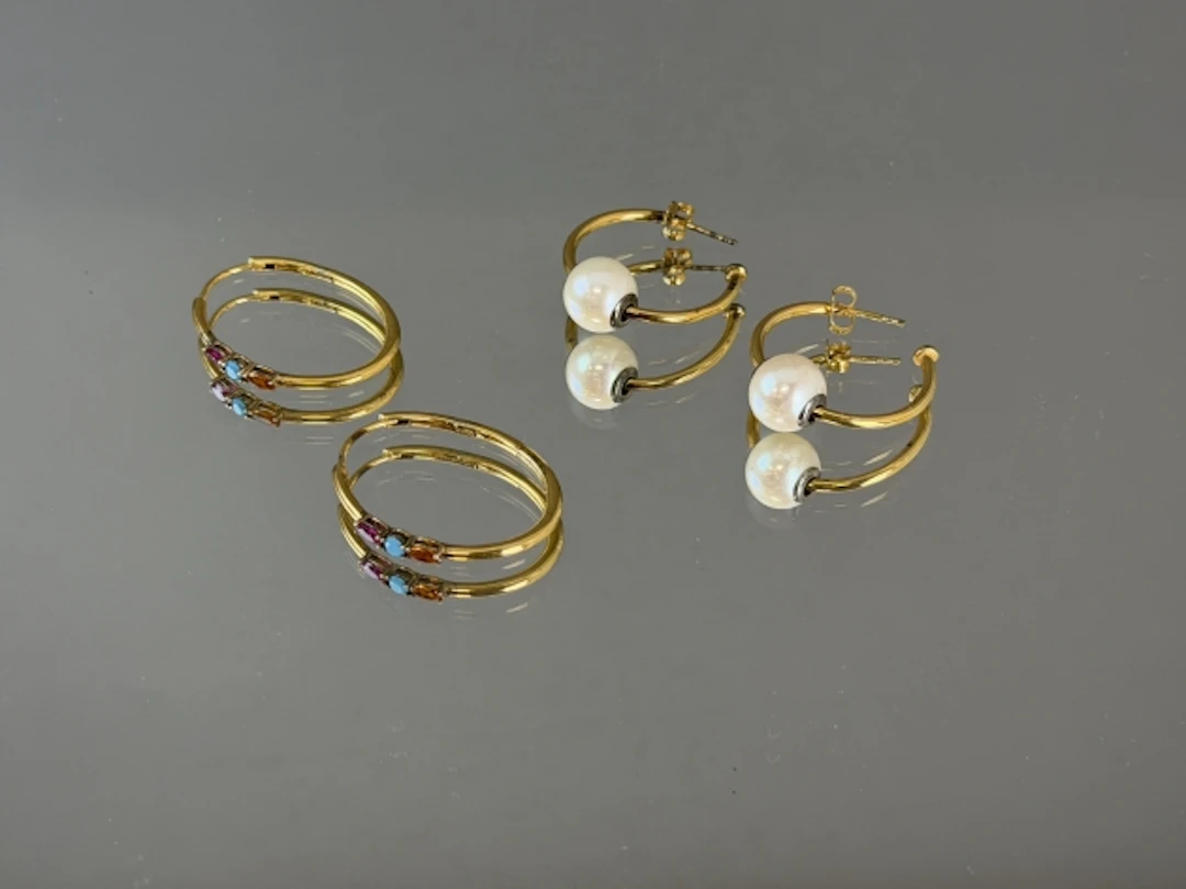 ÖRHÄNGEN, Sterlingsilver, 2 st, bl.a Thomas Sabo