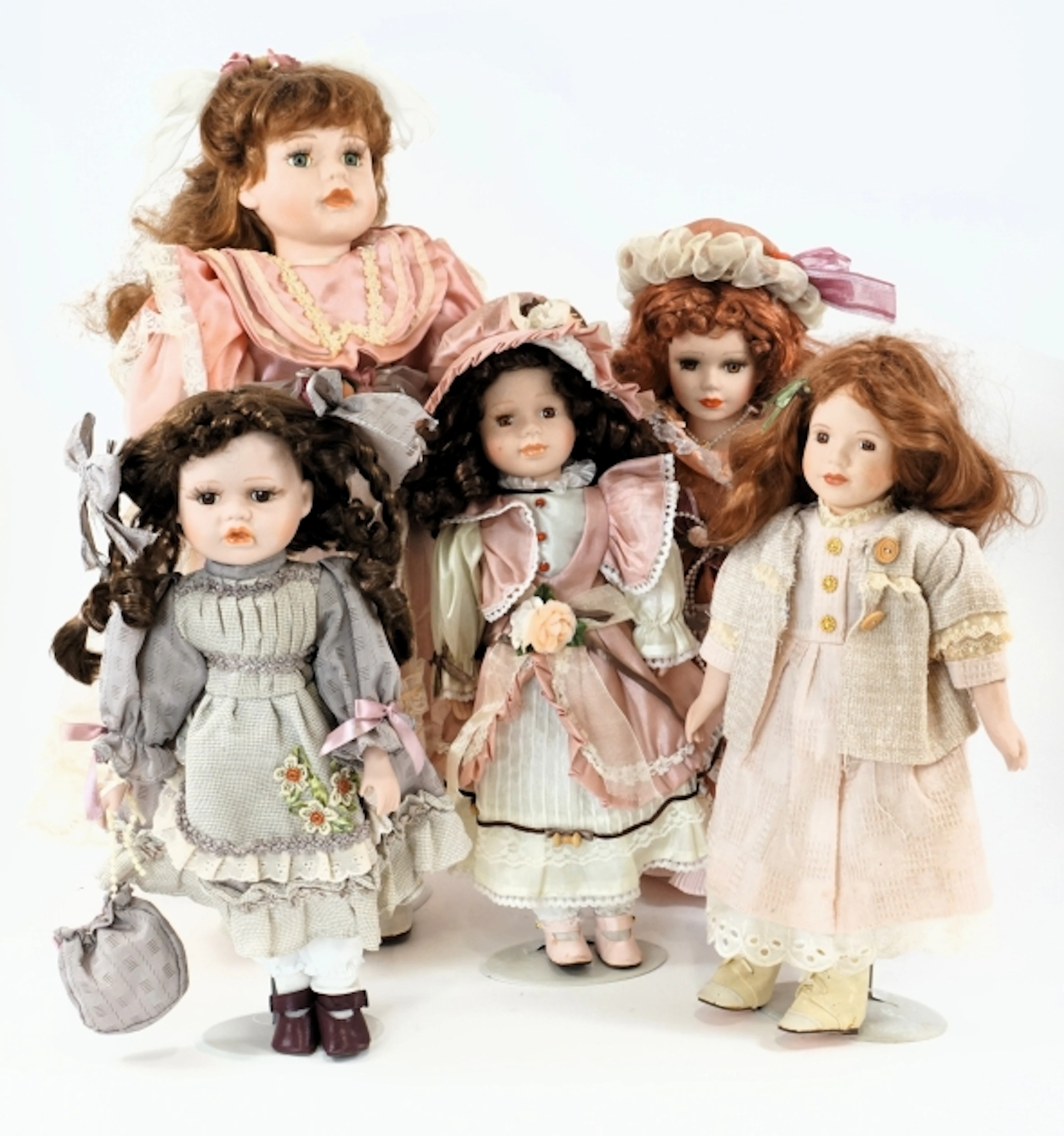 Vintage Porslins dockor 5st