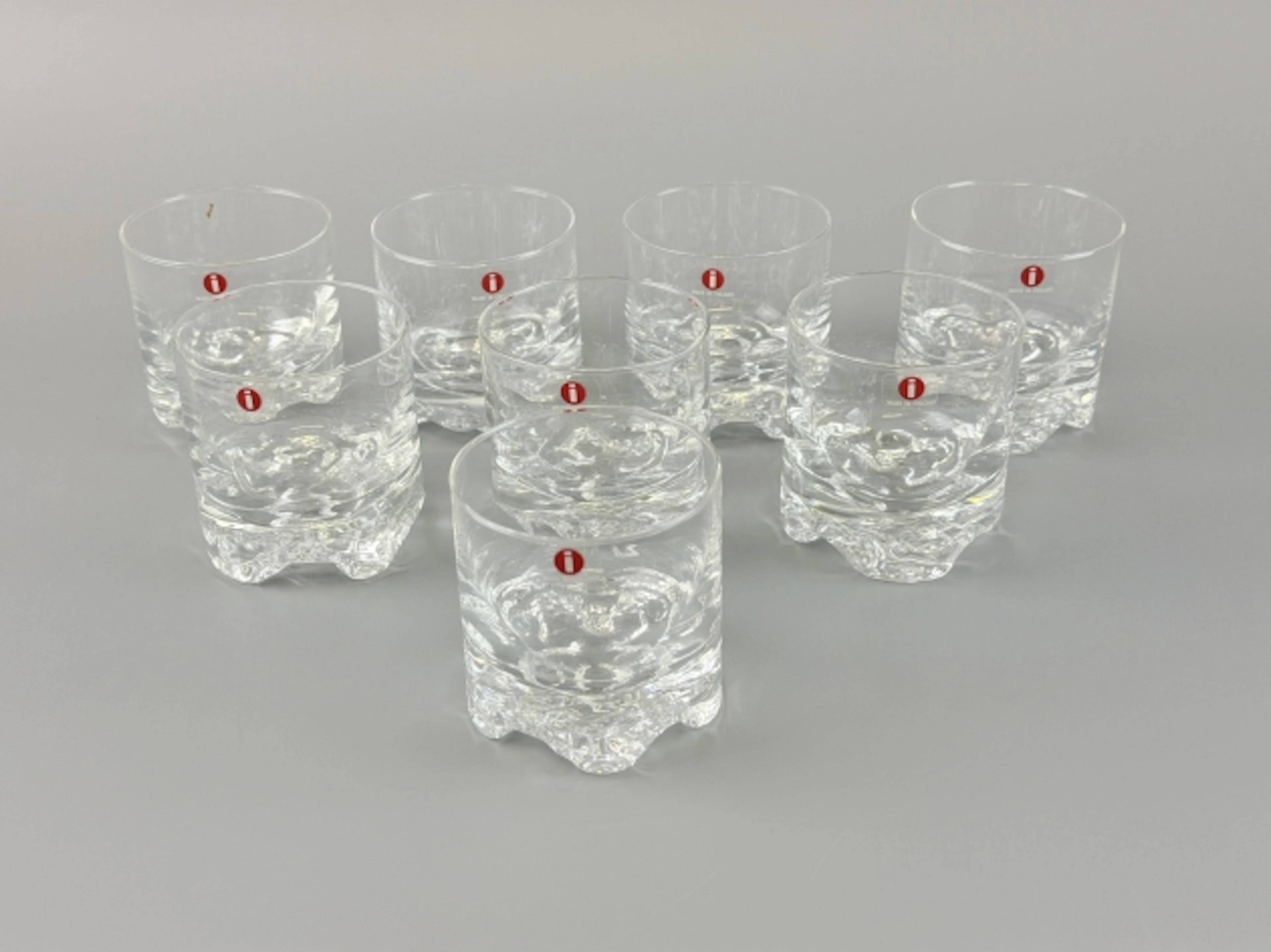 Tapio Wirkkala,Iittala, Whiskeyglas, 8 st