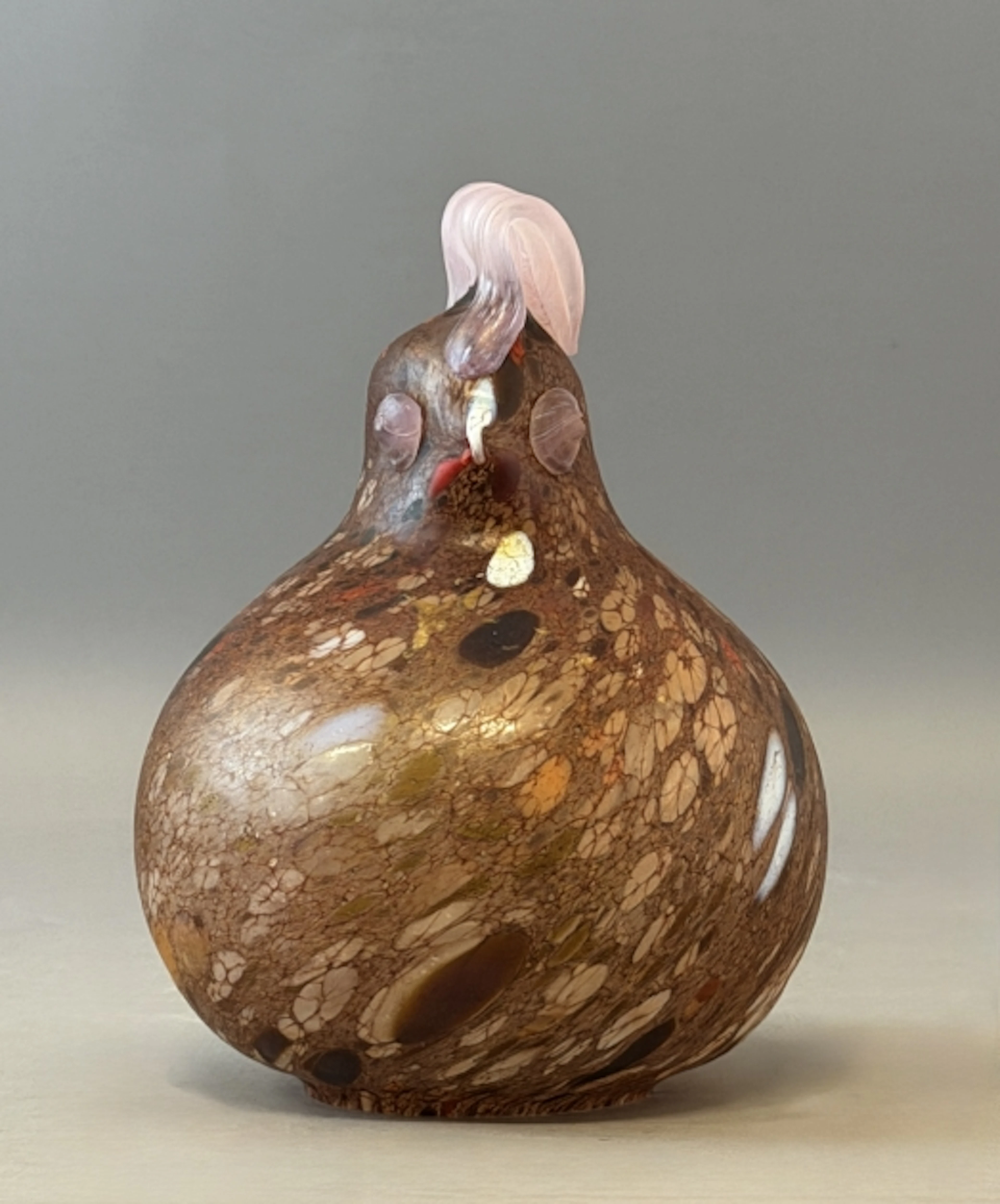 MONICA BACKSTRÖM, Boda, figurin höna, glas, signerad