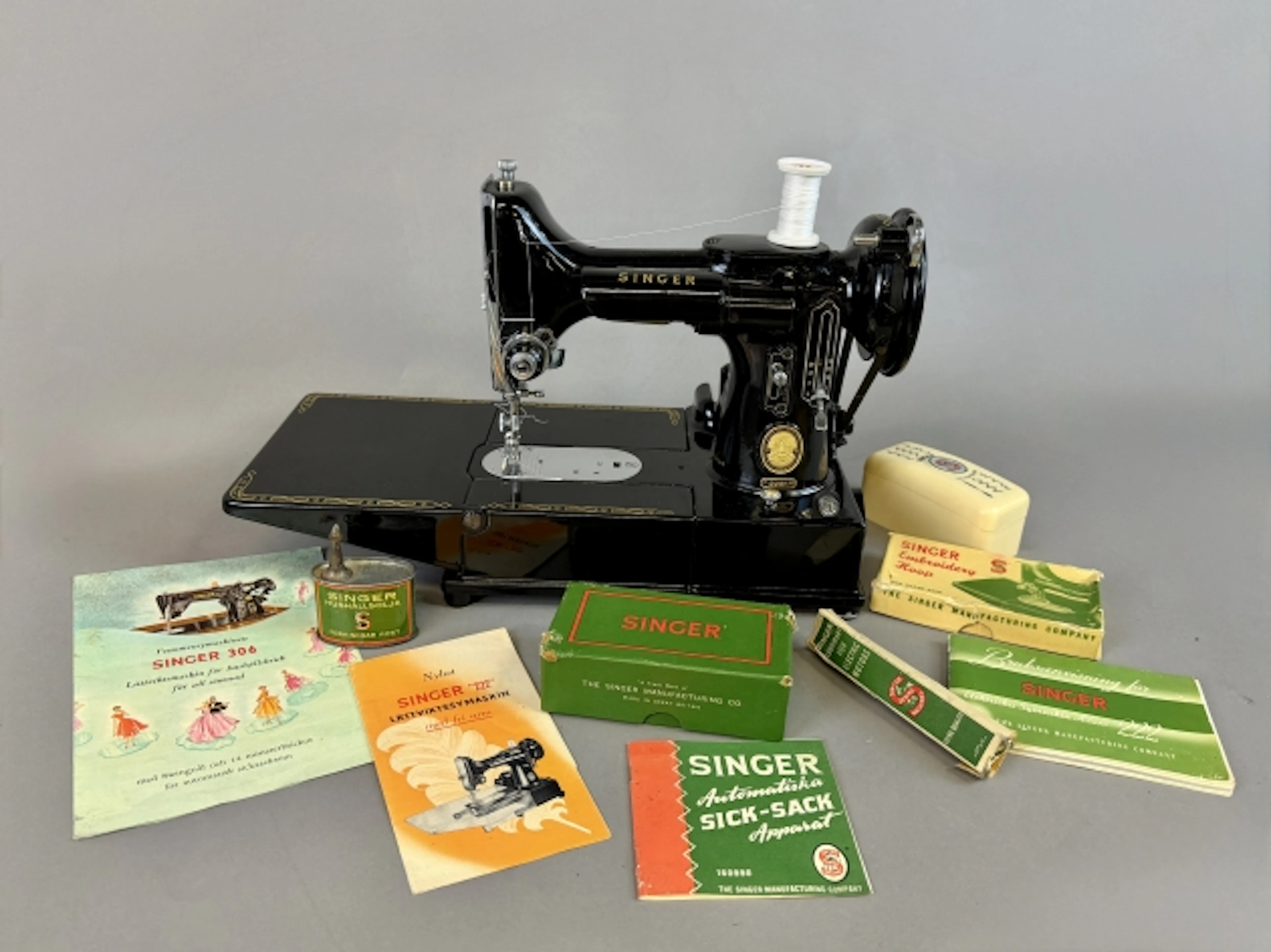 SINGER FEATHERWEIGHT 222K, symaskin, Made in Great Britain