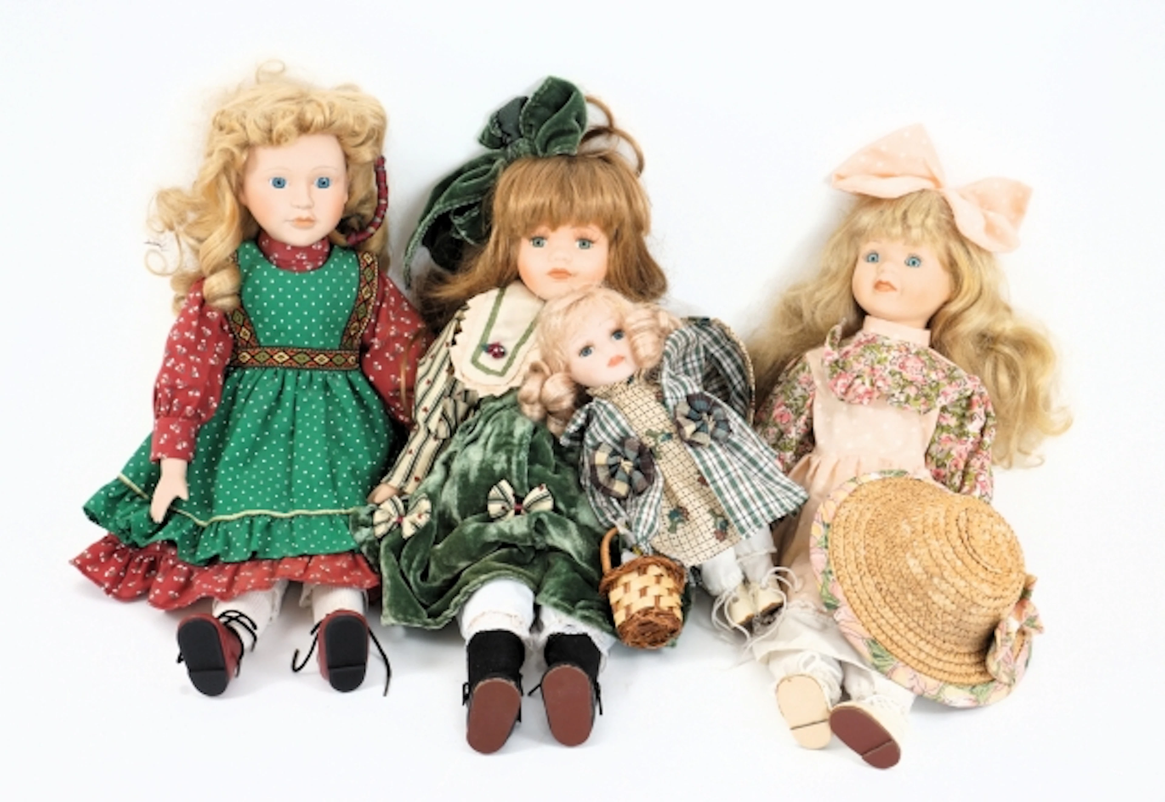 Vintage Porslins Dockor 4st.