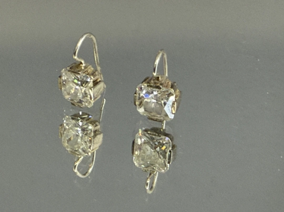 ÖRHÄNGEN med strass, sterlingsilver, 925