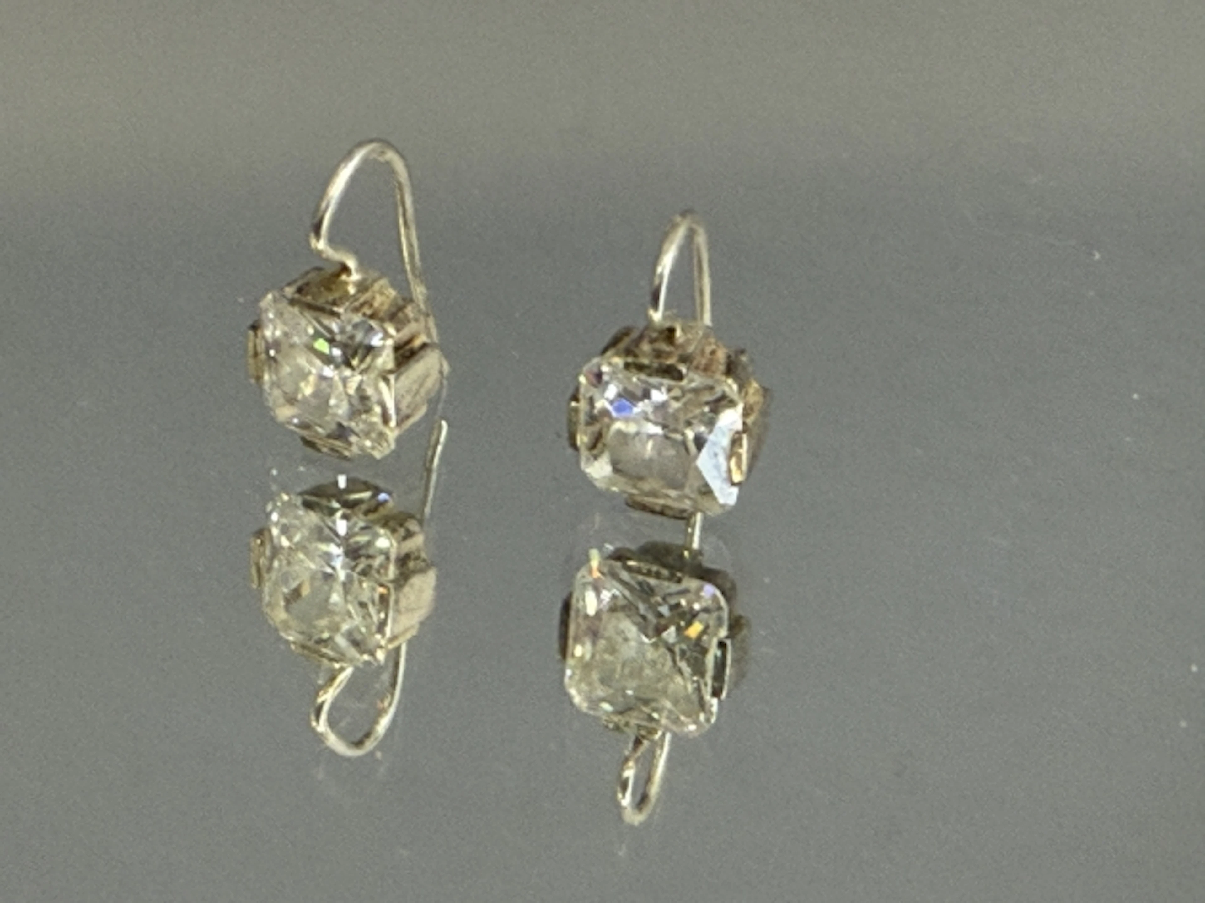 ÖRHÄNGEN med strass, sterlingsilver, 925