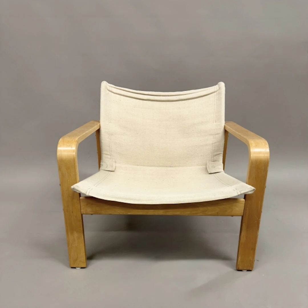 FÅTÖLJ, Linnetyg, Beige