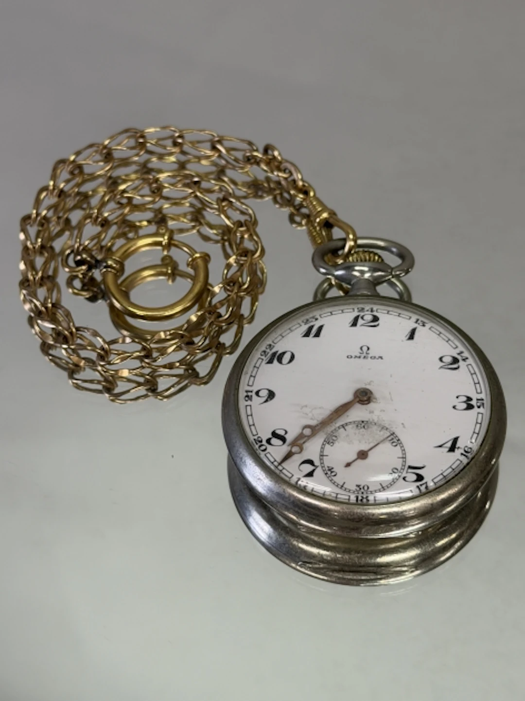 FICKUR, Omega, Silver, med mynt.