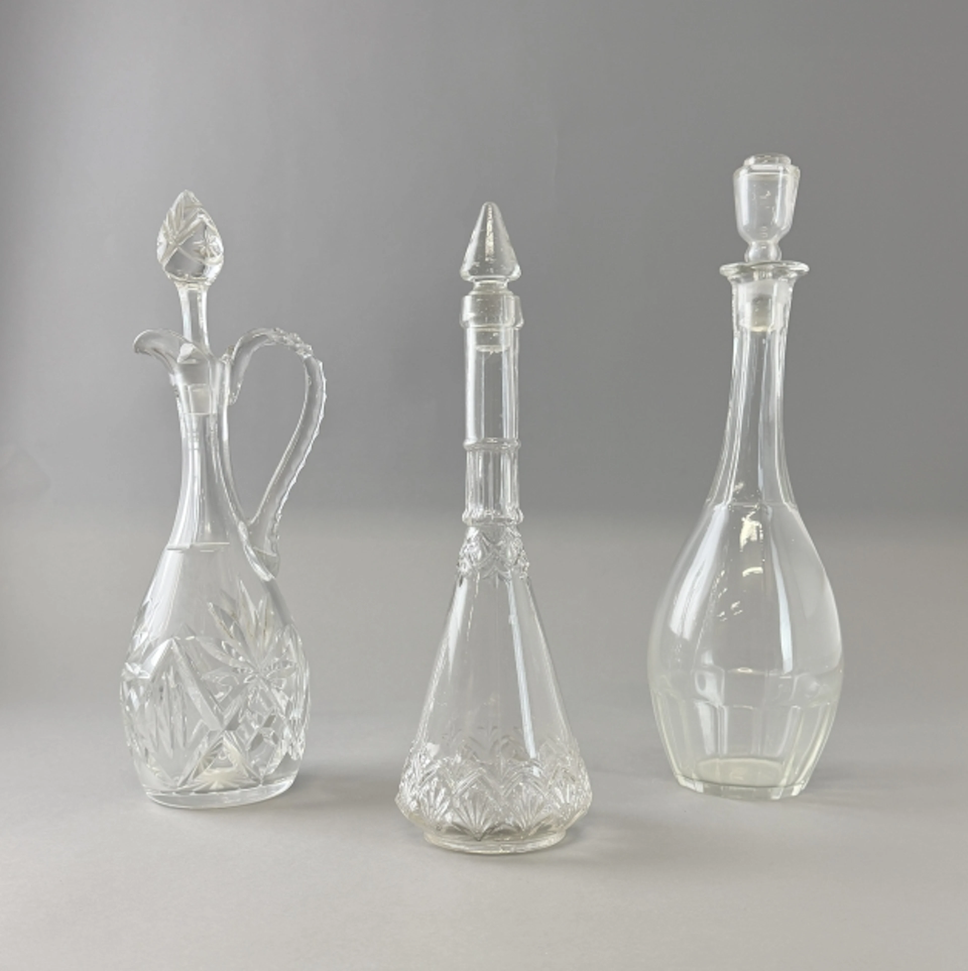 Karaffer, 3 stycken, 1900-tal.
