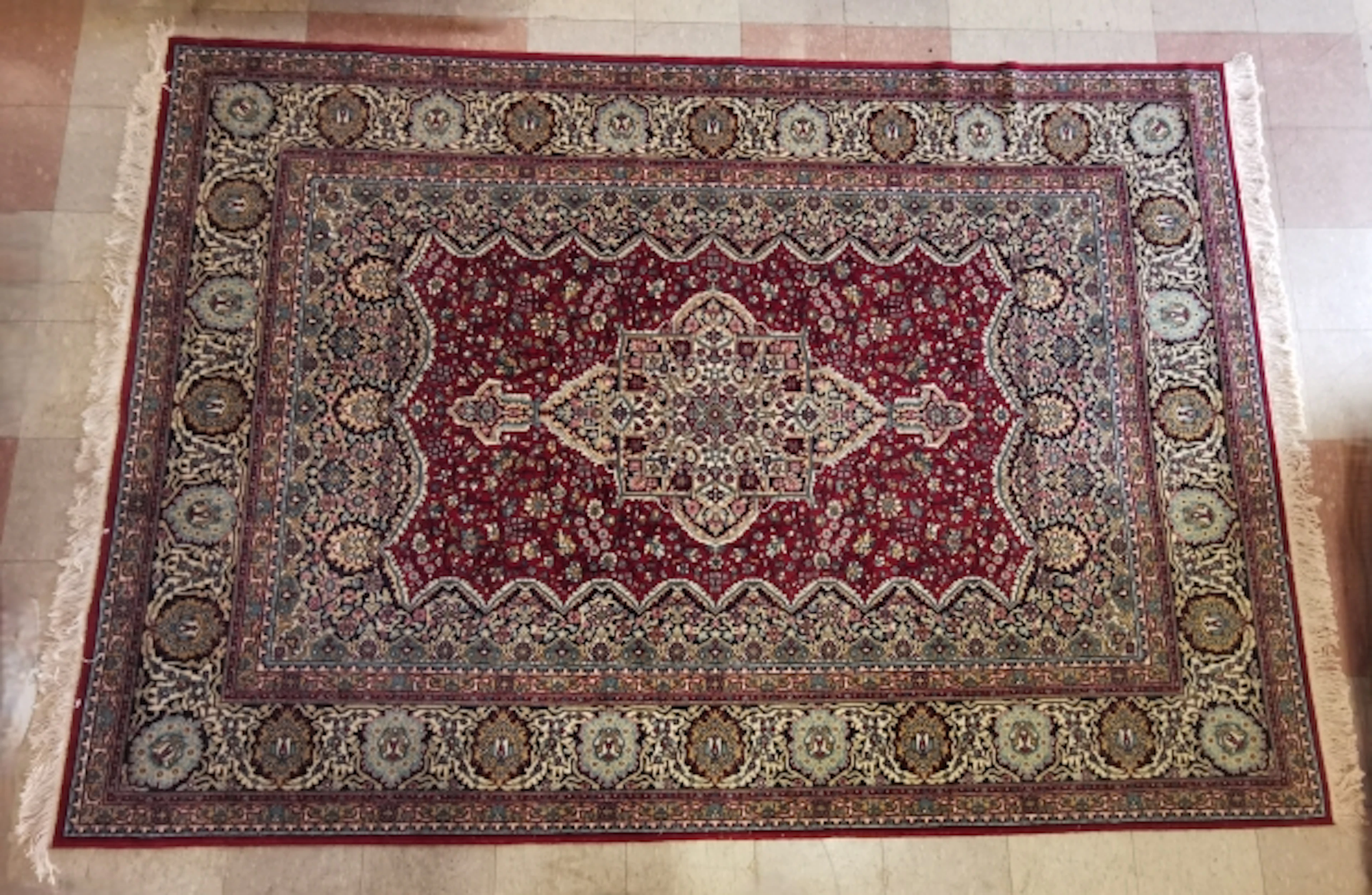 Orientalisk matta i 100% ull, Kirman-super