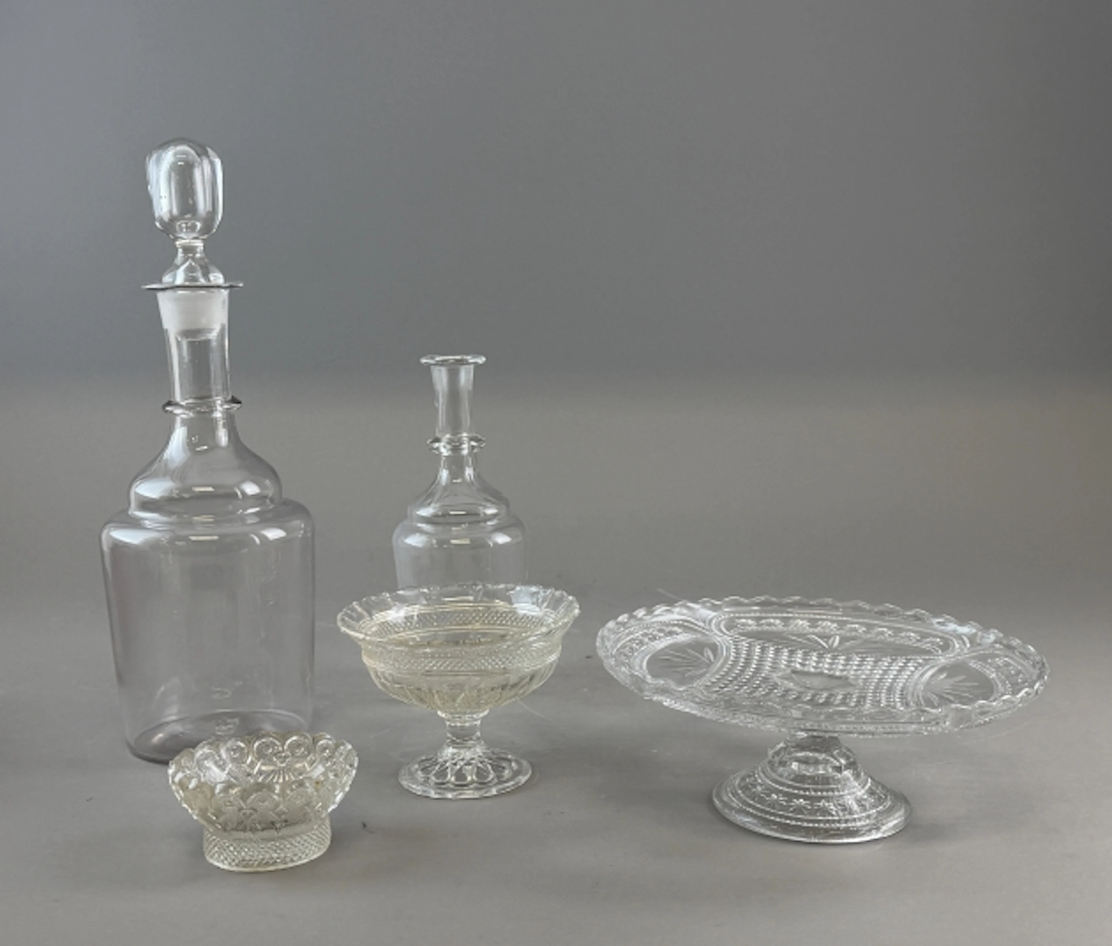 DIVERSE GLASFÖREMÅL 1800/1900-tal