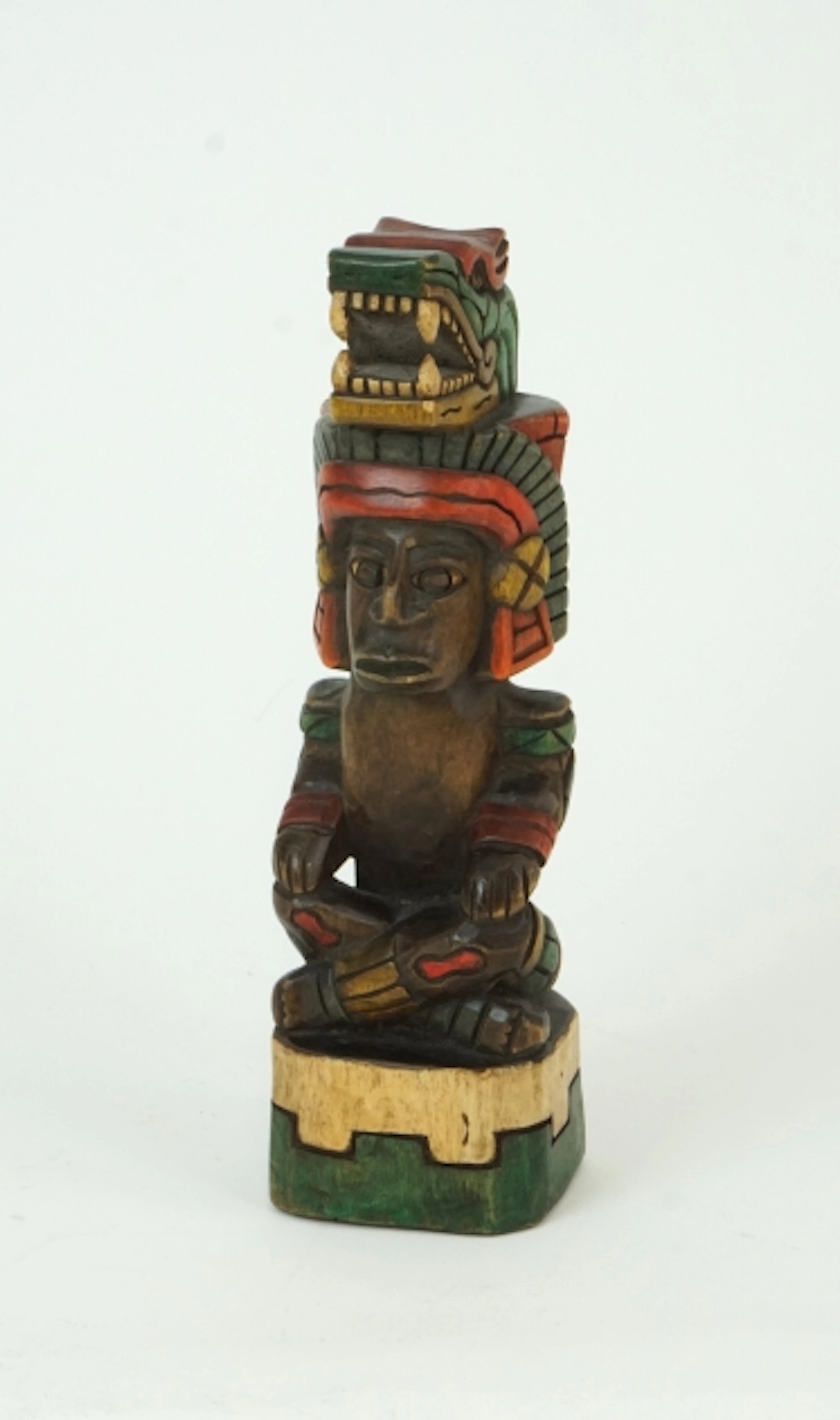 Träfigurin, Maya eller Aztekisk.