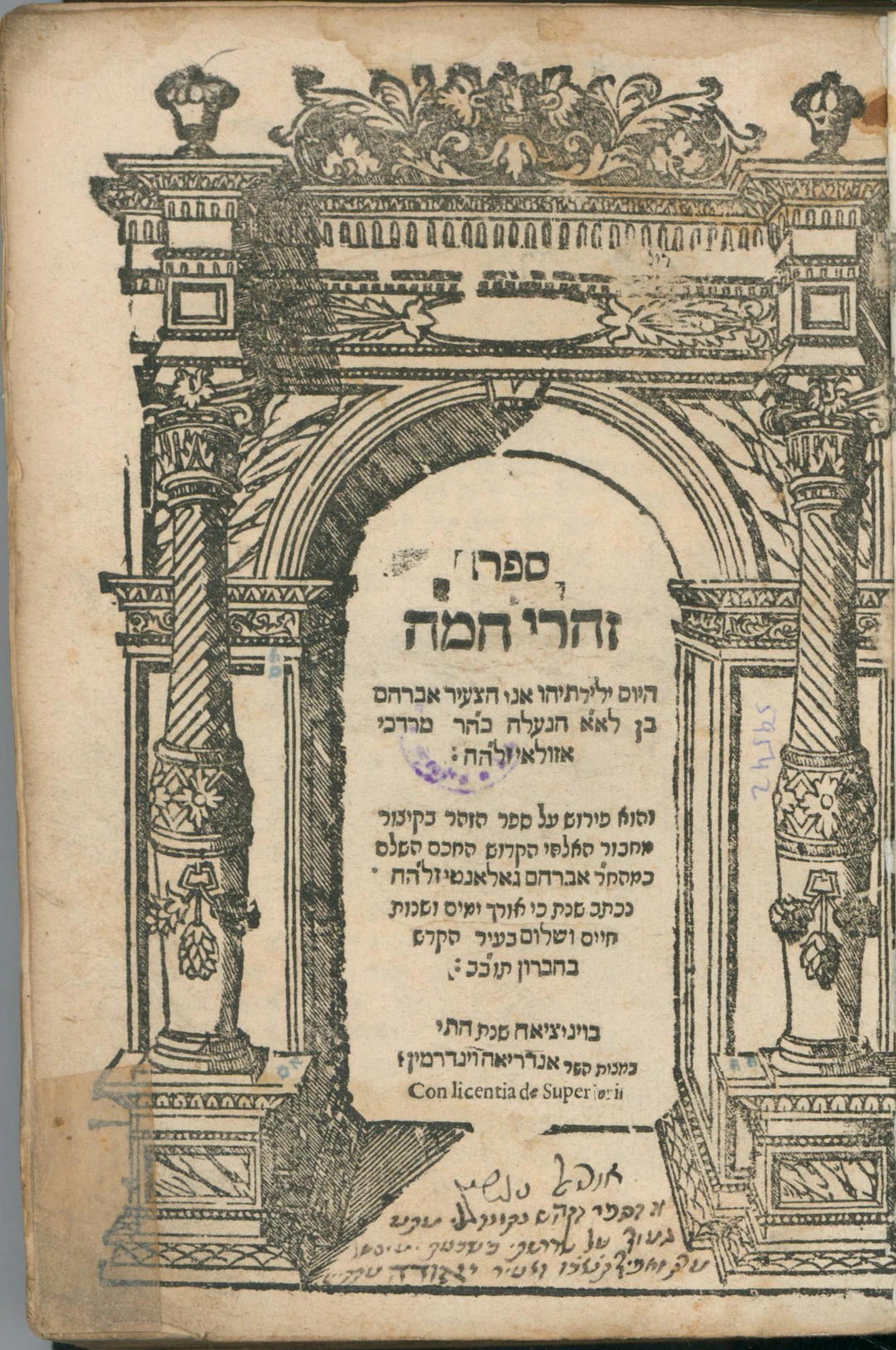 Fundamental Kabbalistic Work: Zoharei Chamah by the Divine Kabbalist