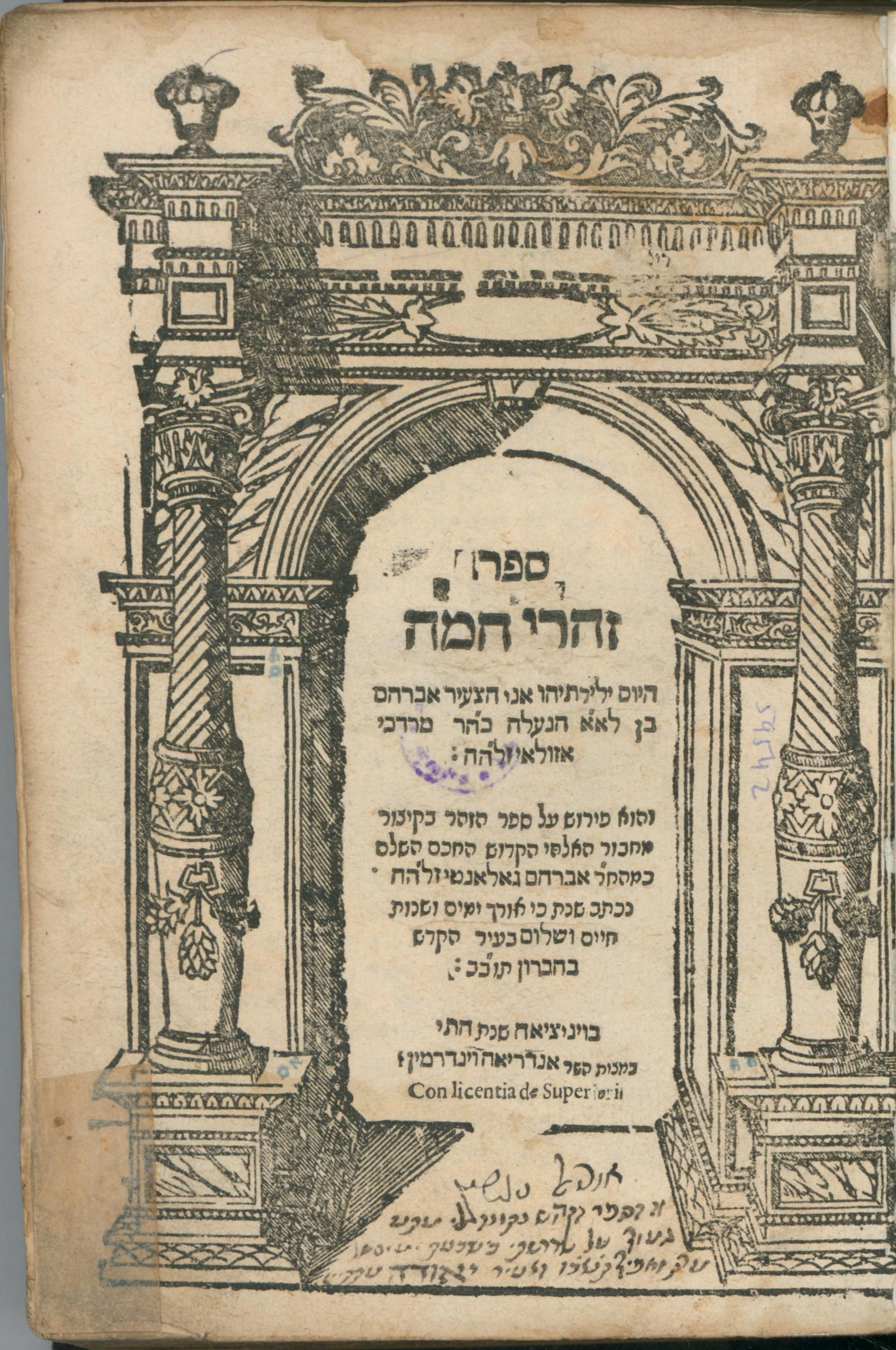 Fundamental Kabbalistic Work: Zoharei Chamah by the Divine Kabbalist