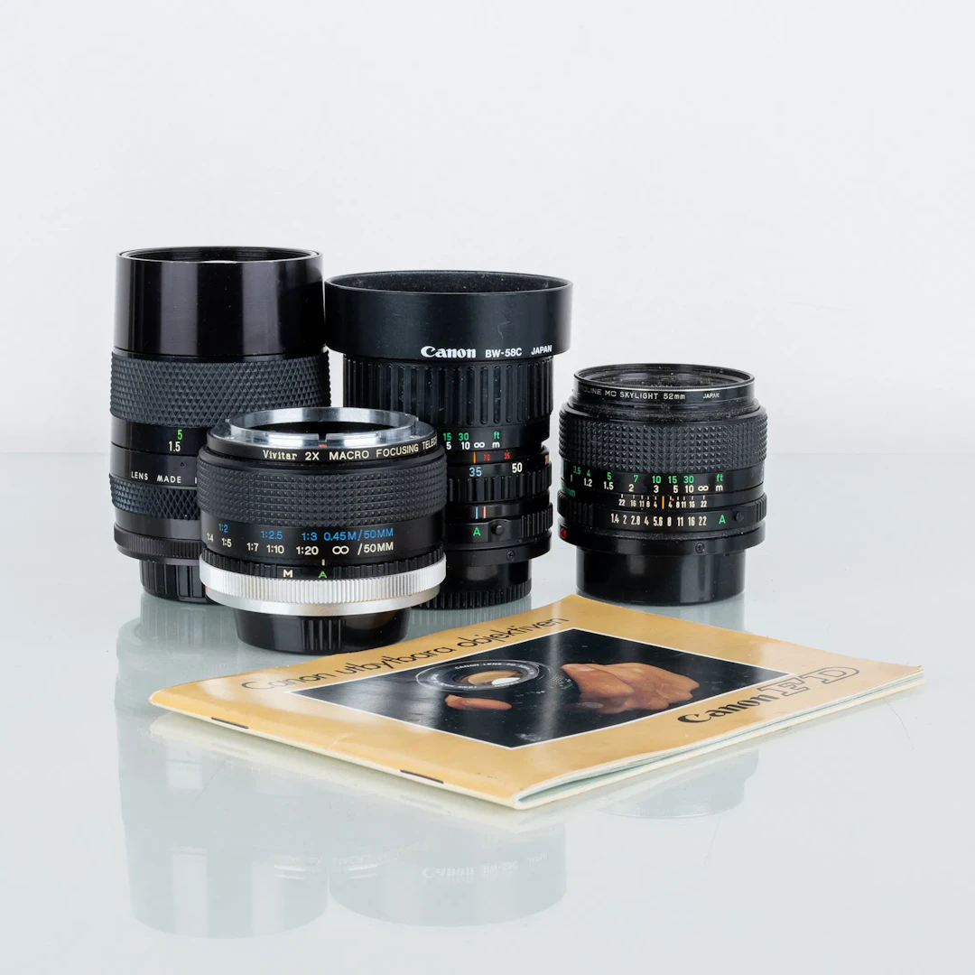 OBJETIVO, 3 piezas, Canon FD 50 mm 1:1.4, Canon FD 35-70 mm 1:3.5-4.5
