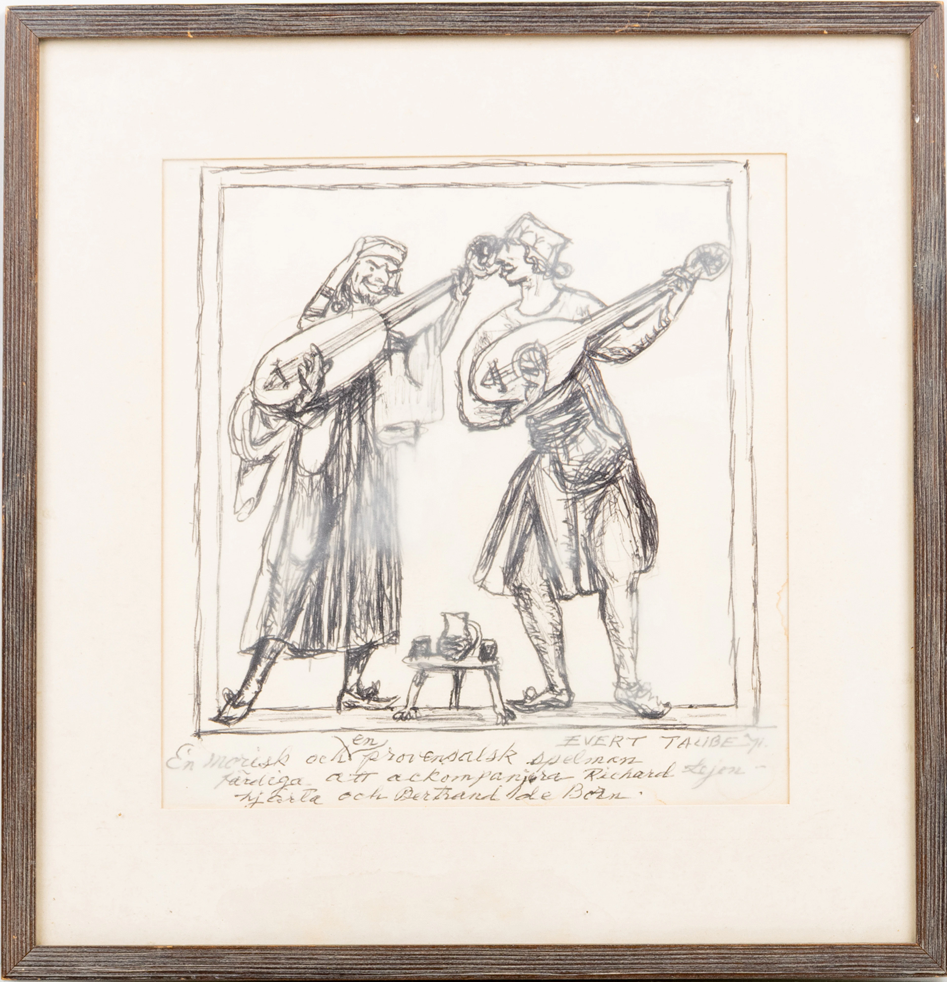 EVERT TAUBE (1890-1976), dibujo, firmado y fechado -71