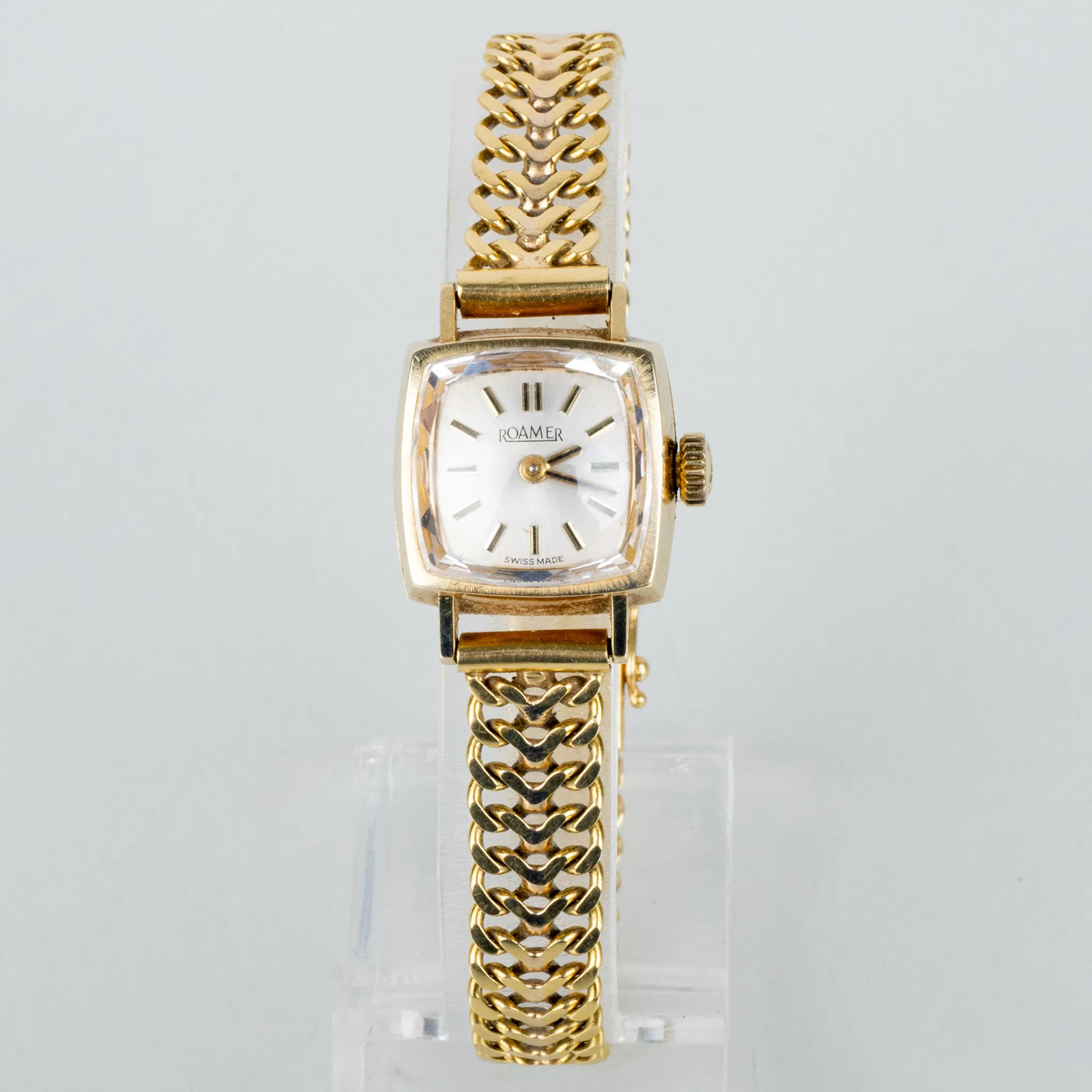 RELOJ DE PULSERA FEMENINO, oro 14k/18k, Roamer, la segunda mitad del siglo XX