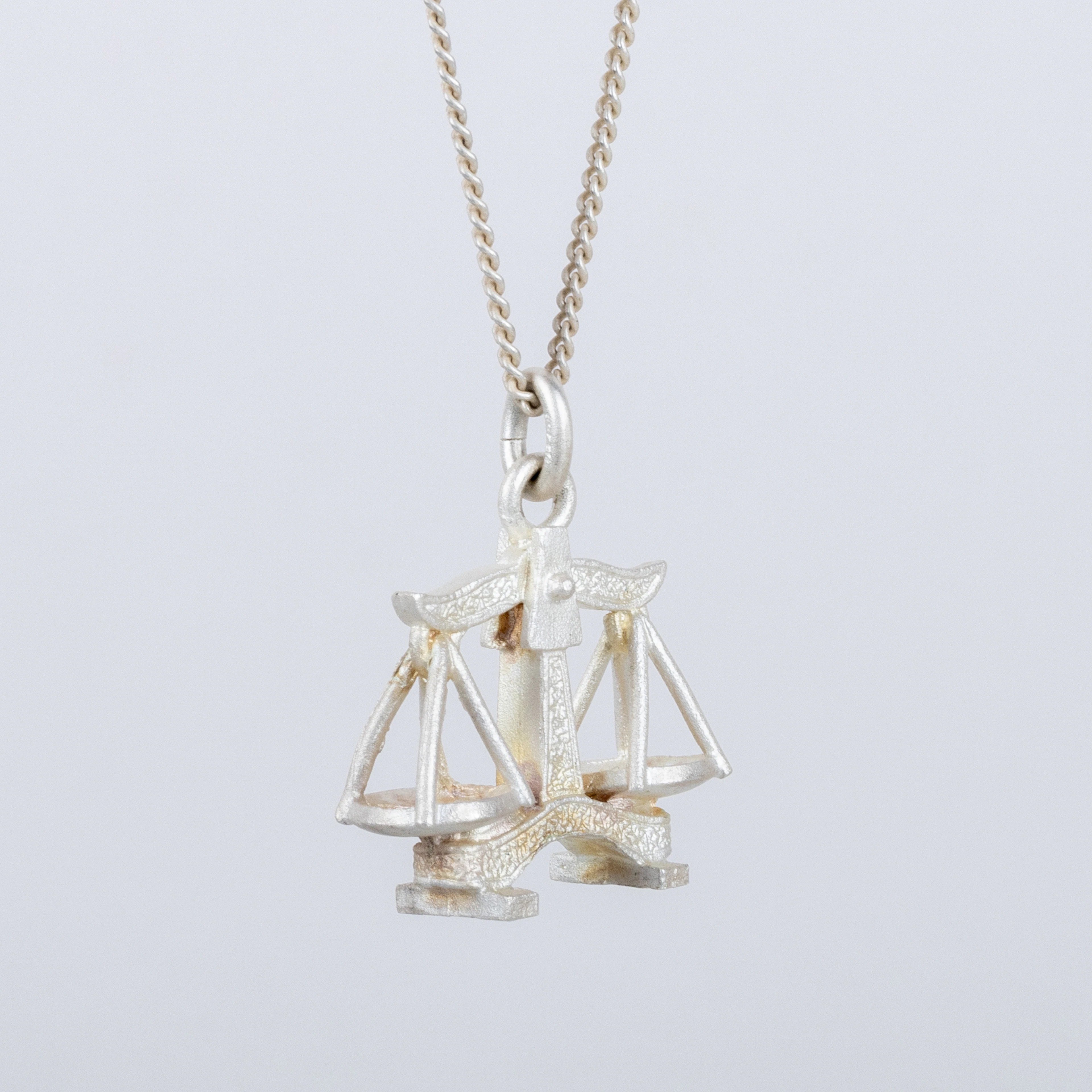 NECKLACE WITH PENDANT, silver, probably Germany, mid-20th century