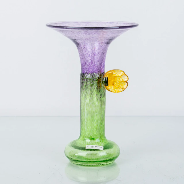 BERTIL VALLIEN, a glass vase "Windpipe", Kosta Boda