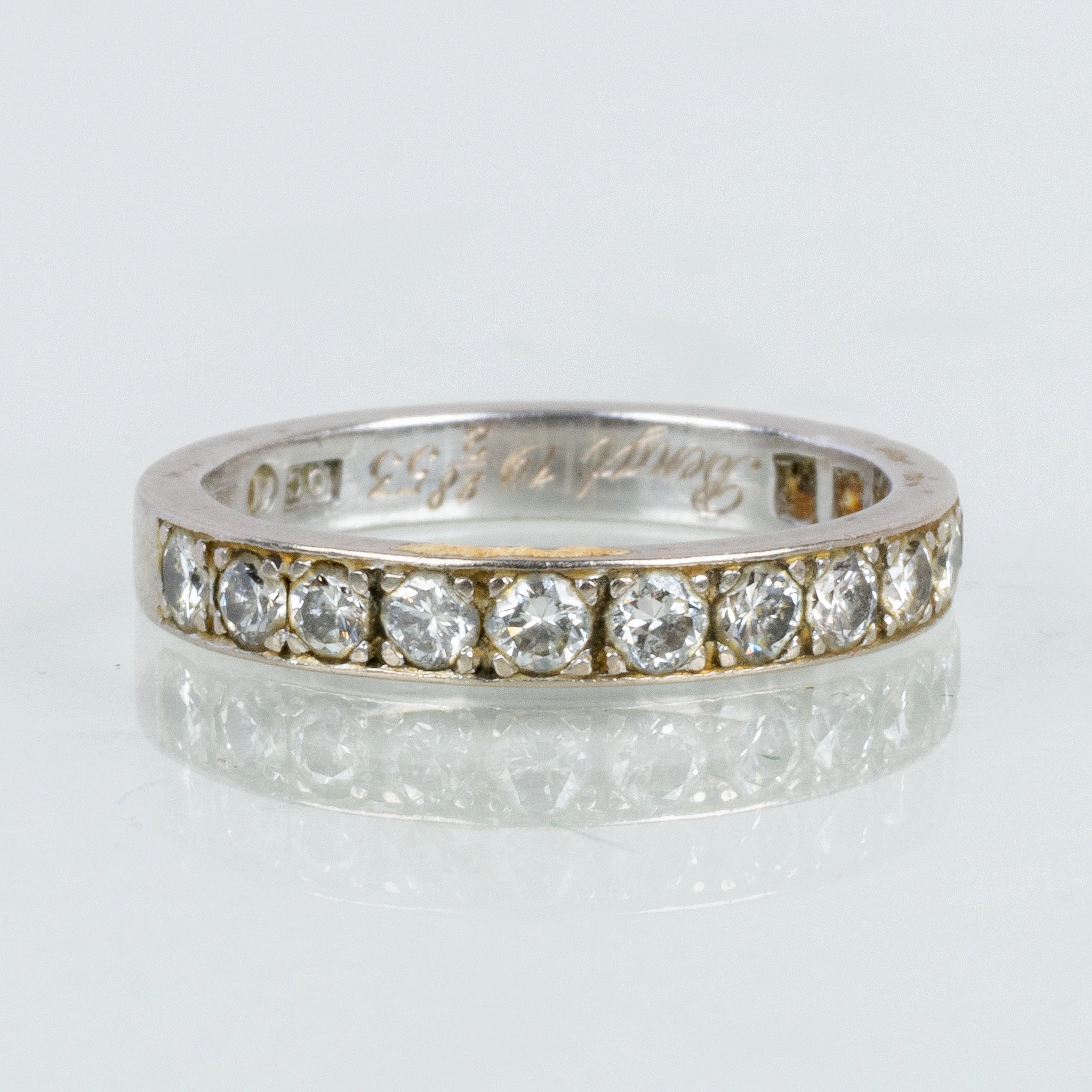 ANELLO DELL'ETERNITÀ, oro 18 carati, con diamanti tagliati brillante, Stoccolma 1974
