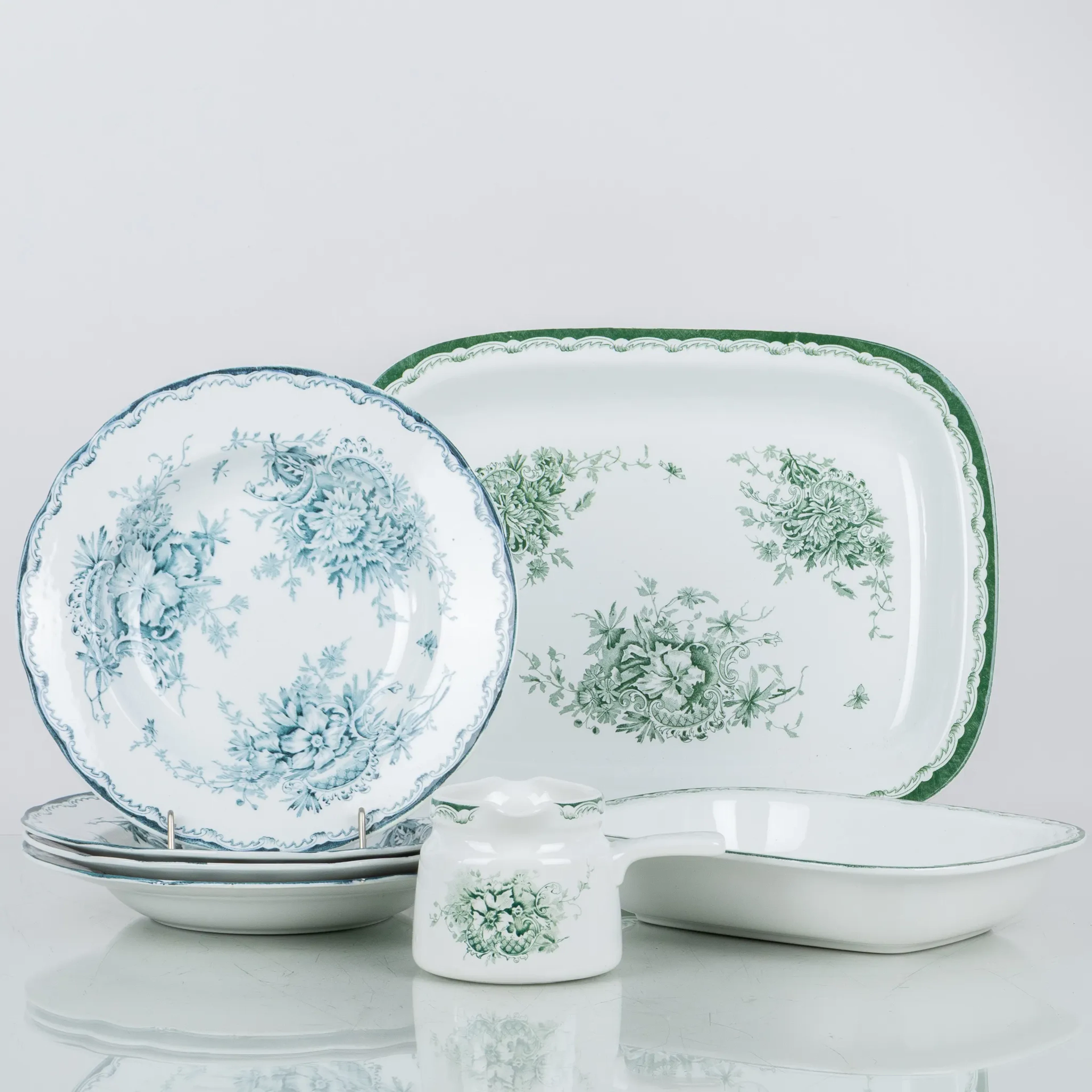 PORCELANA DE VAJILLA, 7 piezas, porcelana, "Green Anna", Rörstrand