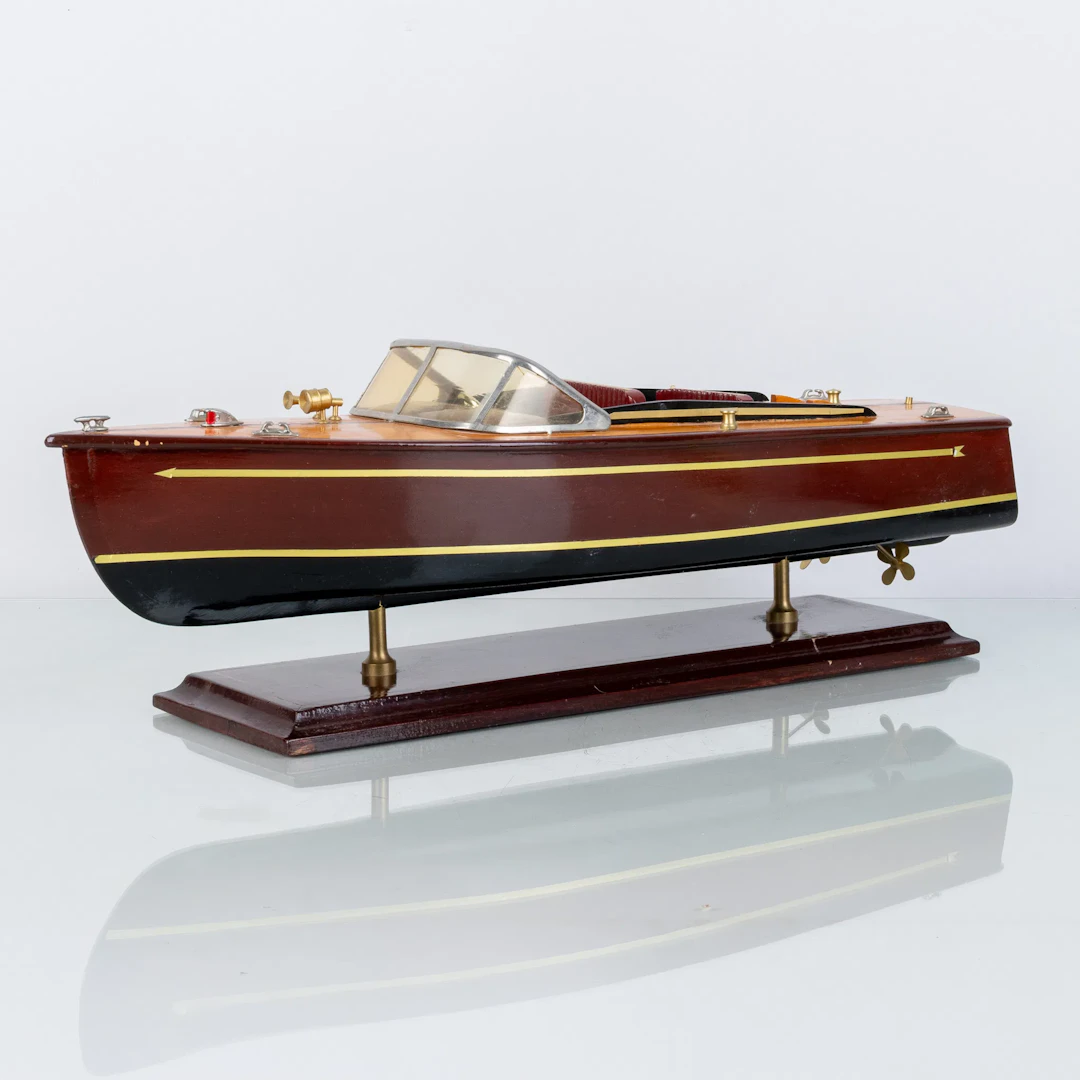 MODEL BOAT, wood, 1900s/2000s