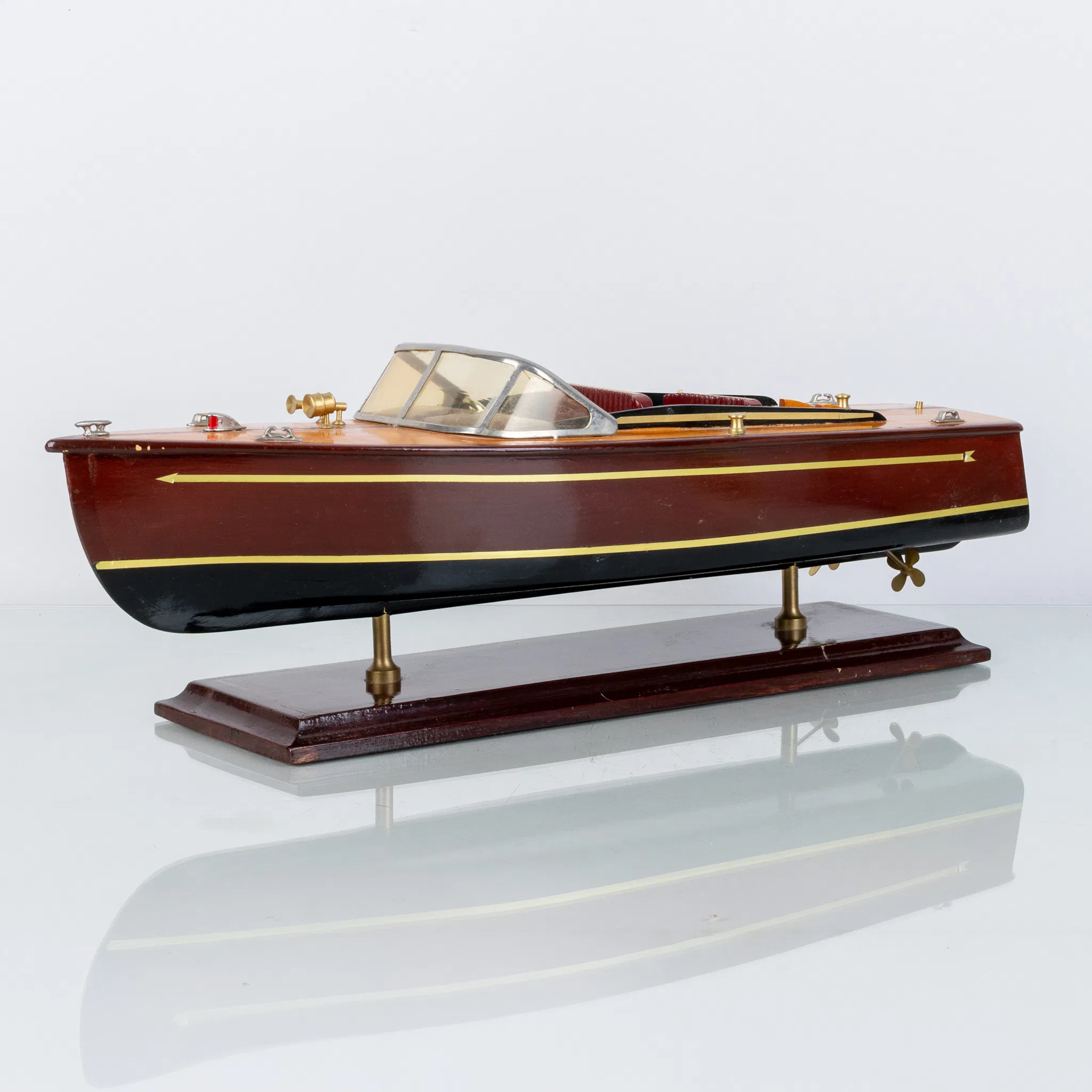 MODEL BOAT, wood, 1900s/2000s